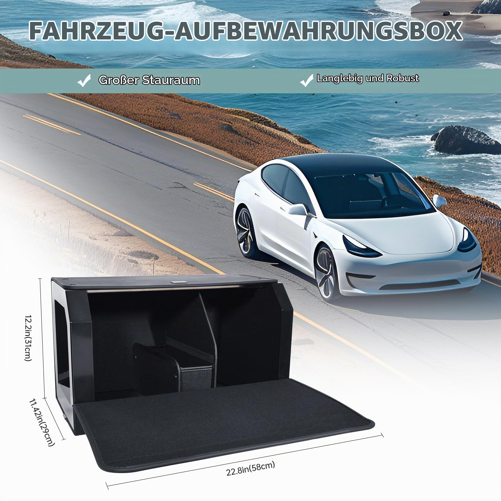 Magnetische Gepäckaufbewahrungstasche Deckel zur Aufbewahrung im Kofferraum