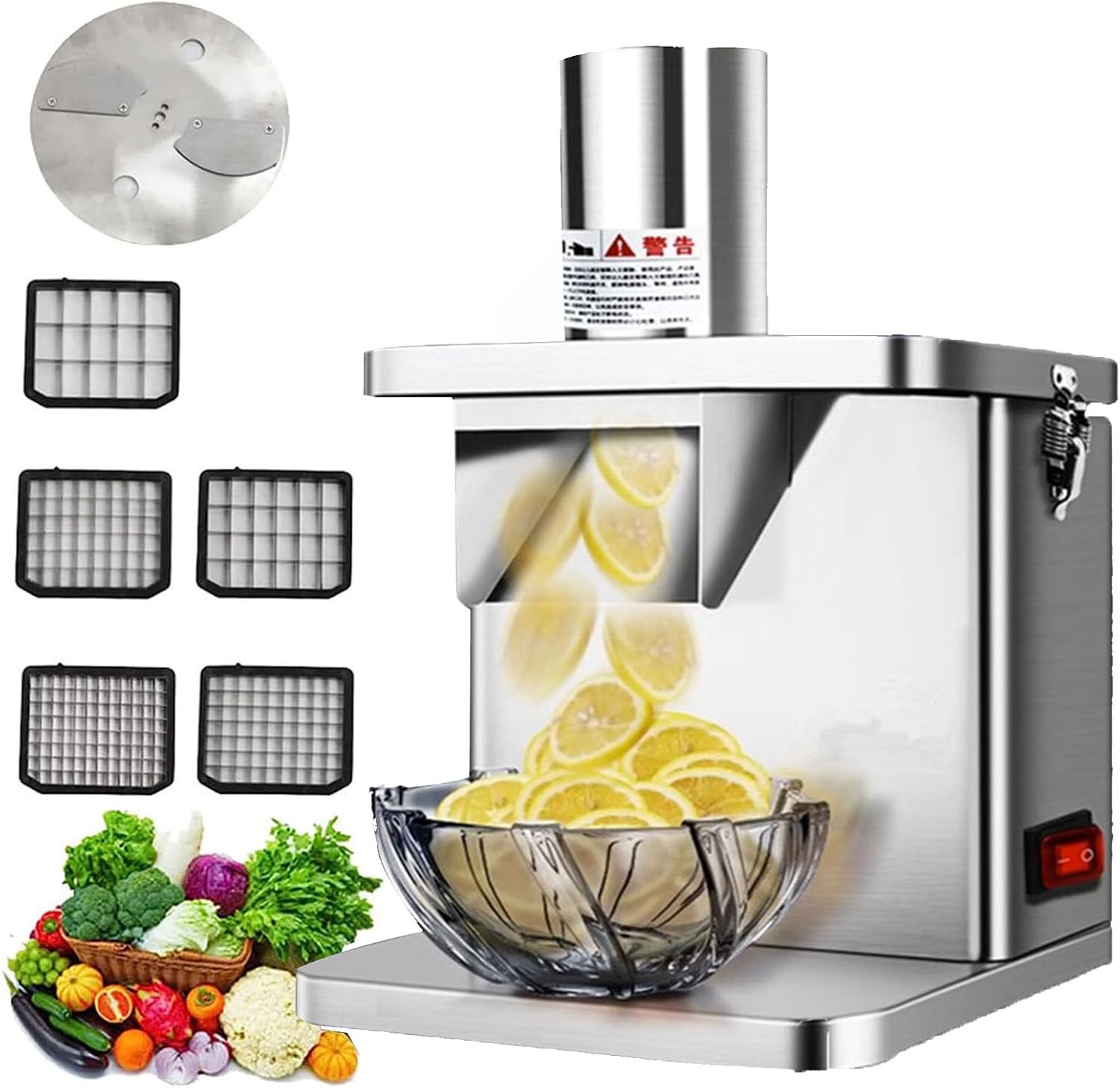 Electric Vegetable Dicer Commercial 250W Vegetable Chopper Dicer
