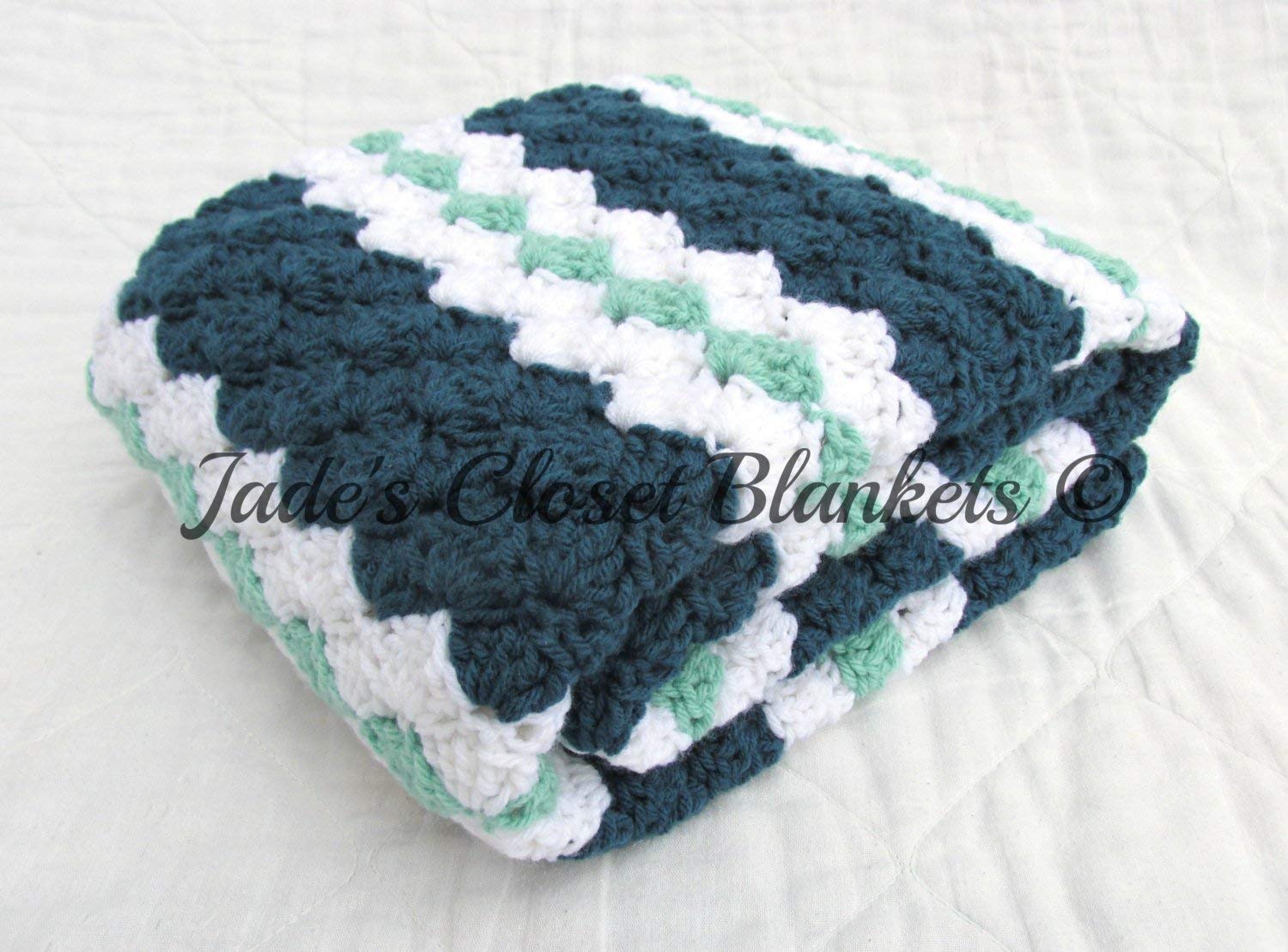 Buy Crochet Baby Blanket, Baby Blanket, Crochet Blue Baby Blanket, blue