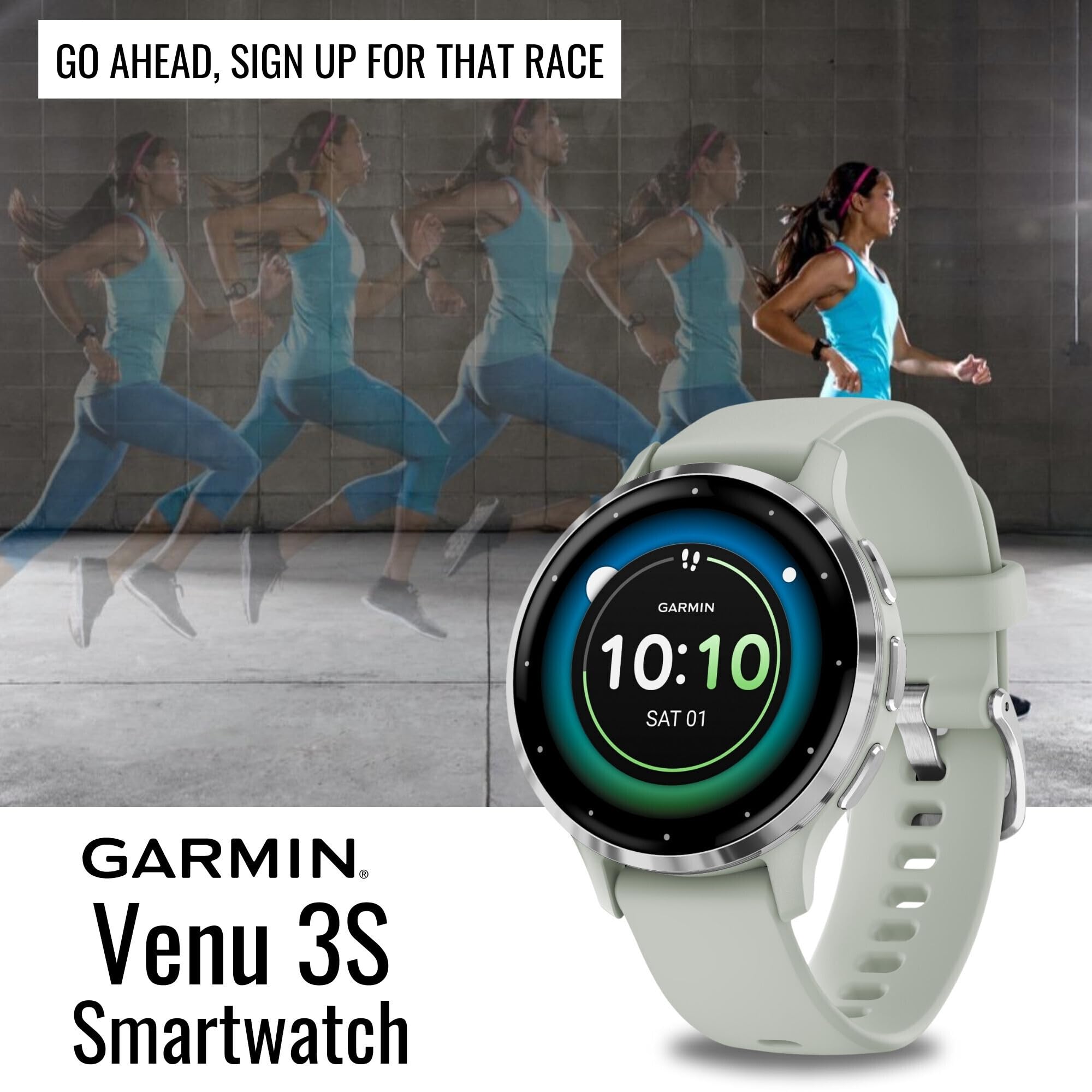 Amazon | Garmin Venu 3S スマートウォッチ (シルバーとセージグレー 