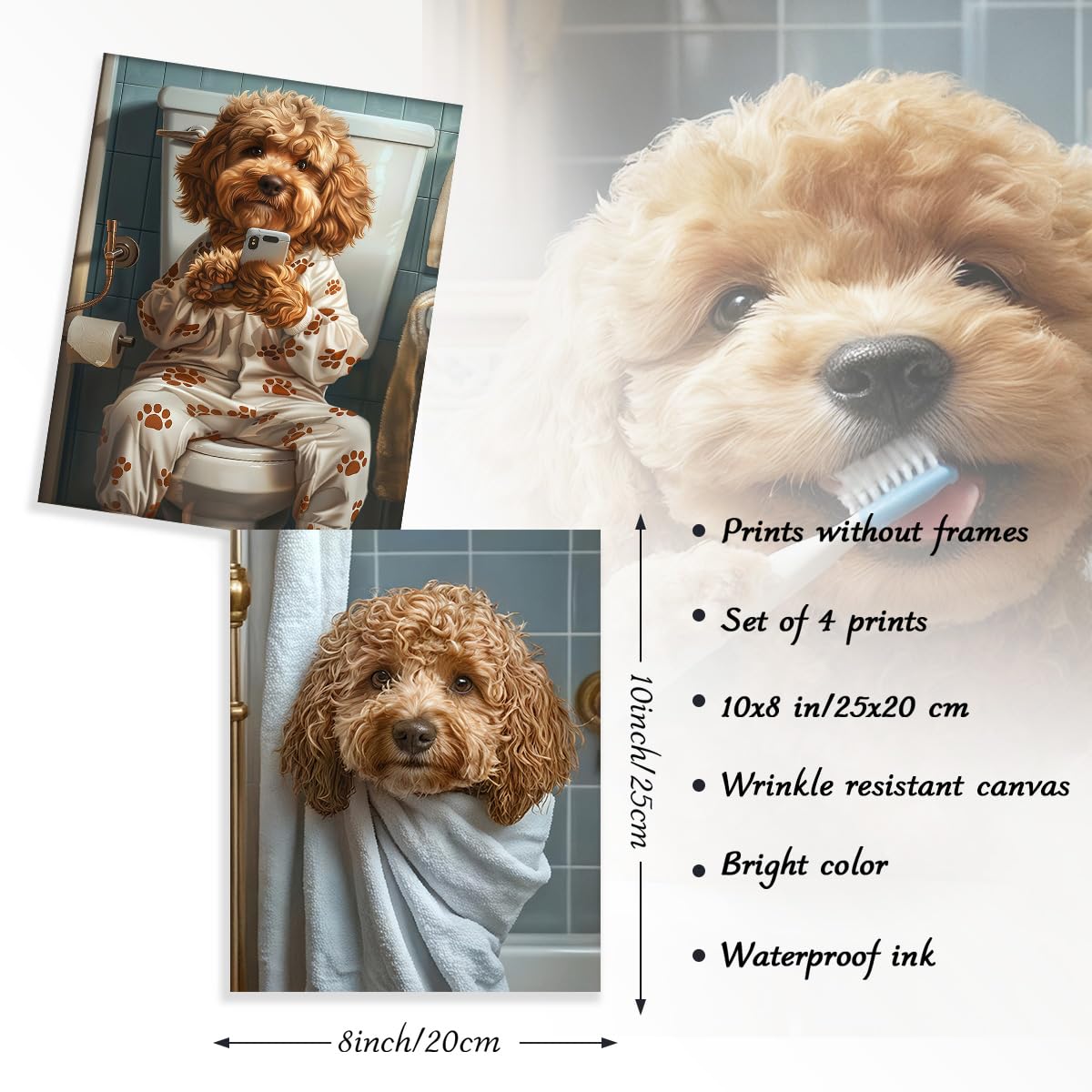 Décoration murale pour salle de bain avec chien teckel | Chien Weenie jetant un coup d'oeil hors du rideau de douche | Impression Doxie Decor Art mural rigolo, humour pour la salle