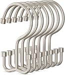 Goowin Shower Curtain Hooks, 12 Pcs Shower Curtain Rings, Durable Rust Proof Black Shower Curtain Hooks, Shower Rings for Curtain, Double Glide Shower Curtain Hooks for Shower Curtain Rods, Black