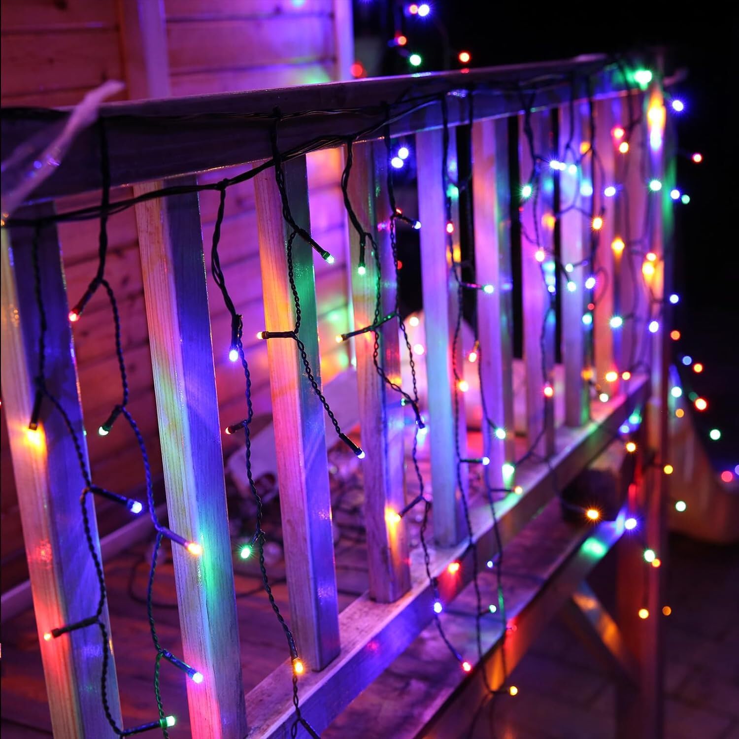 BIGHOUSE 480 LEDs 40FT Color Changing Christmas Icicle String Lights