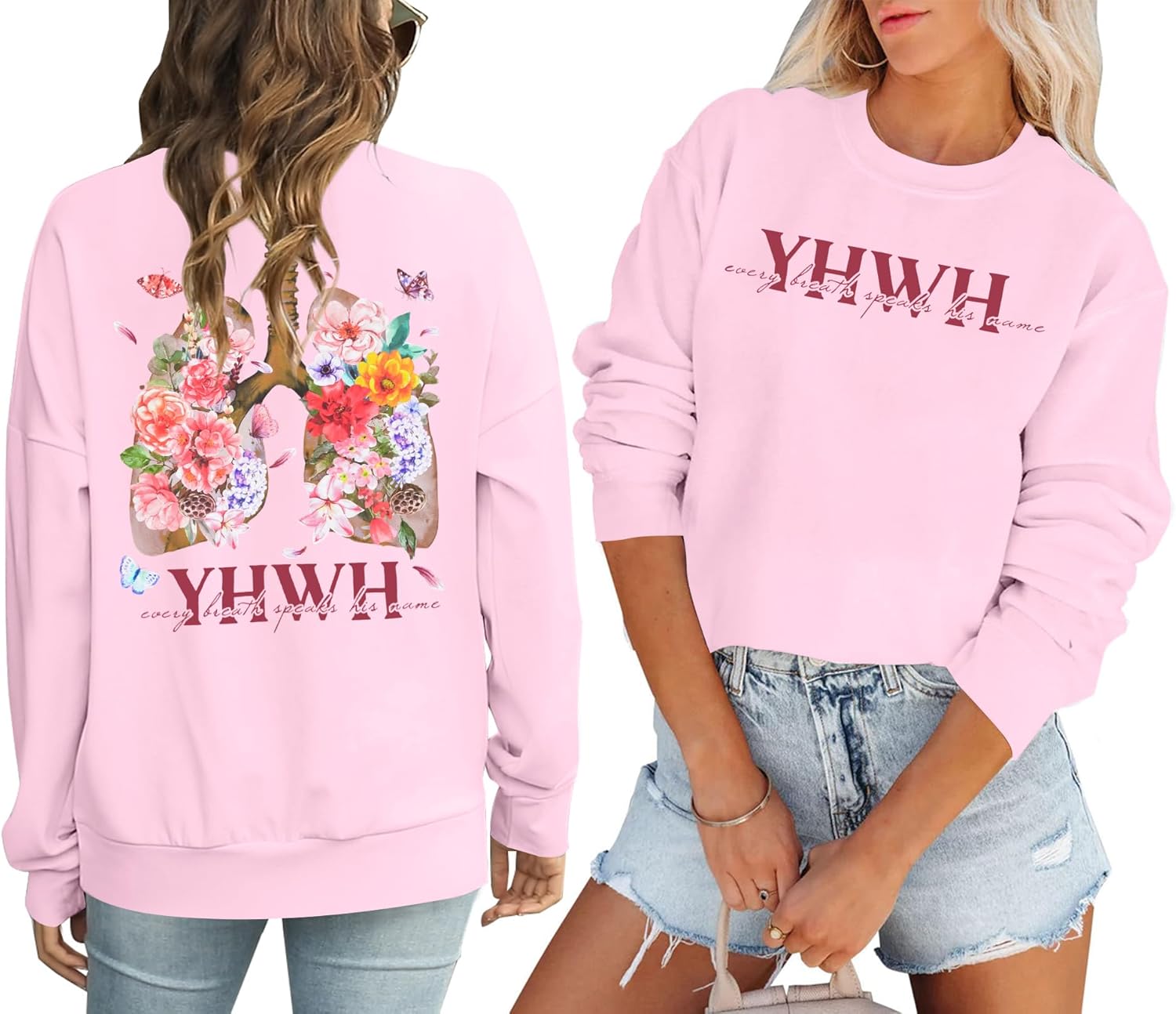 MNLYBABY Christian Sweatshirt Women Jesus Sweater Christian Faith Shirt There Was Jesus Religious Long Sleeve Pullover Tops