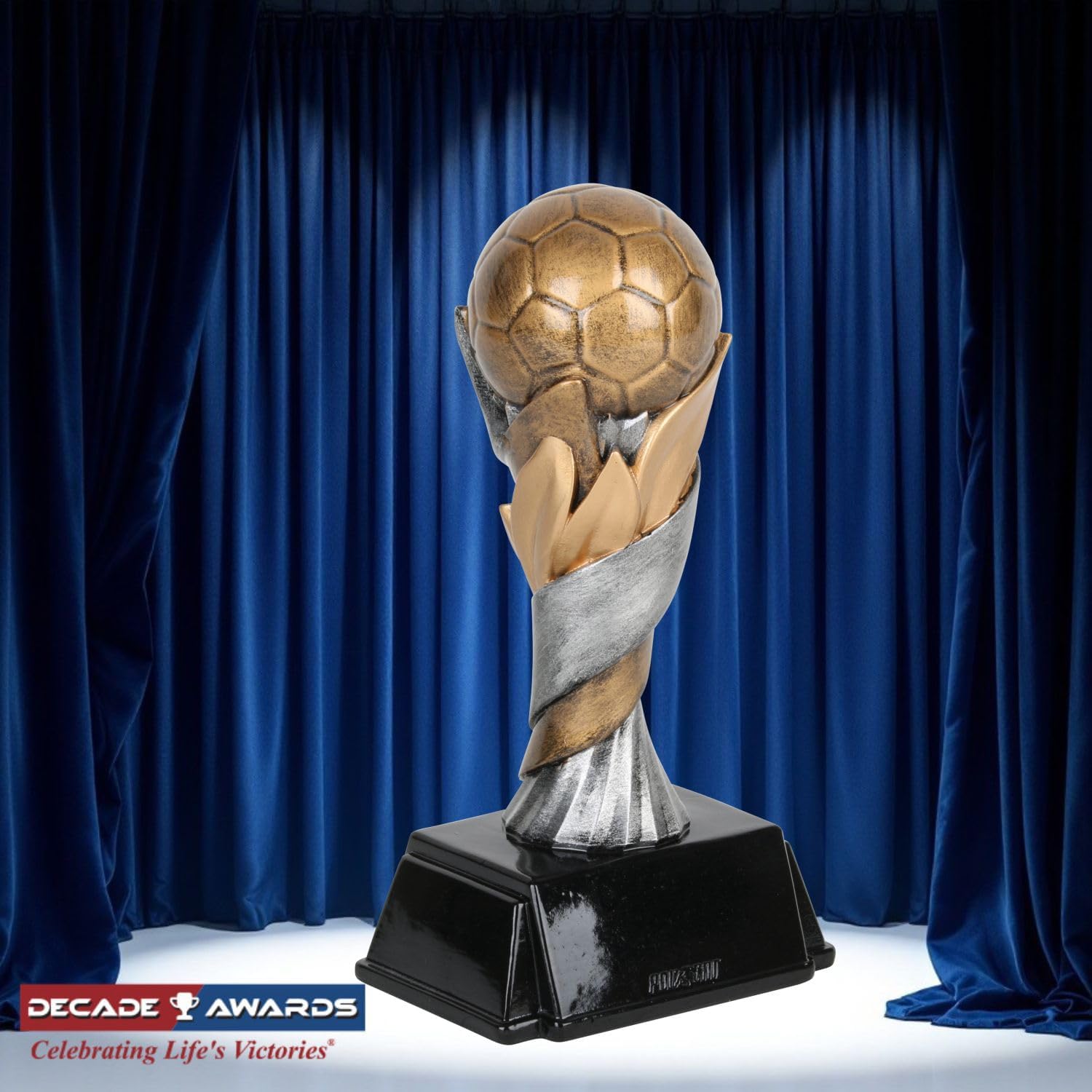 Decade Awards Soccer Trophy, World Class Tower - Soccer Trophy - Engraved Plate on Request (6 or 8 Inch Tall)