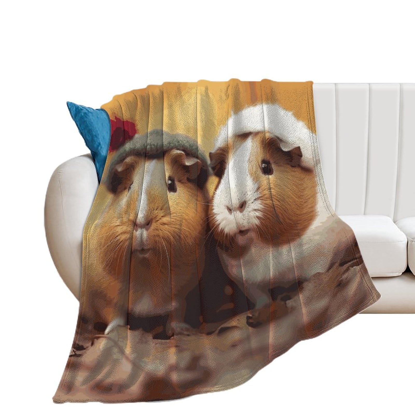 Couverture de lit cochon d'Inde douce pour femme plaid chaud toutes saisons