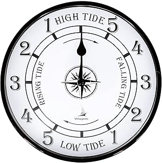 Weegeeks Tide Clock Nautical Clock, Tide Clock High Tide Low Tide,Nautical Wall Clock for Wall Decor,Boat Accessories