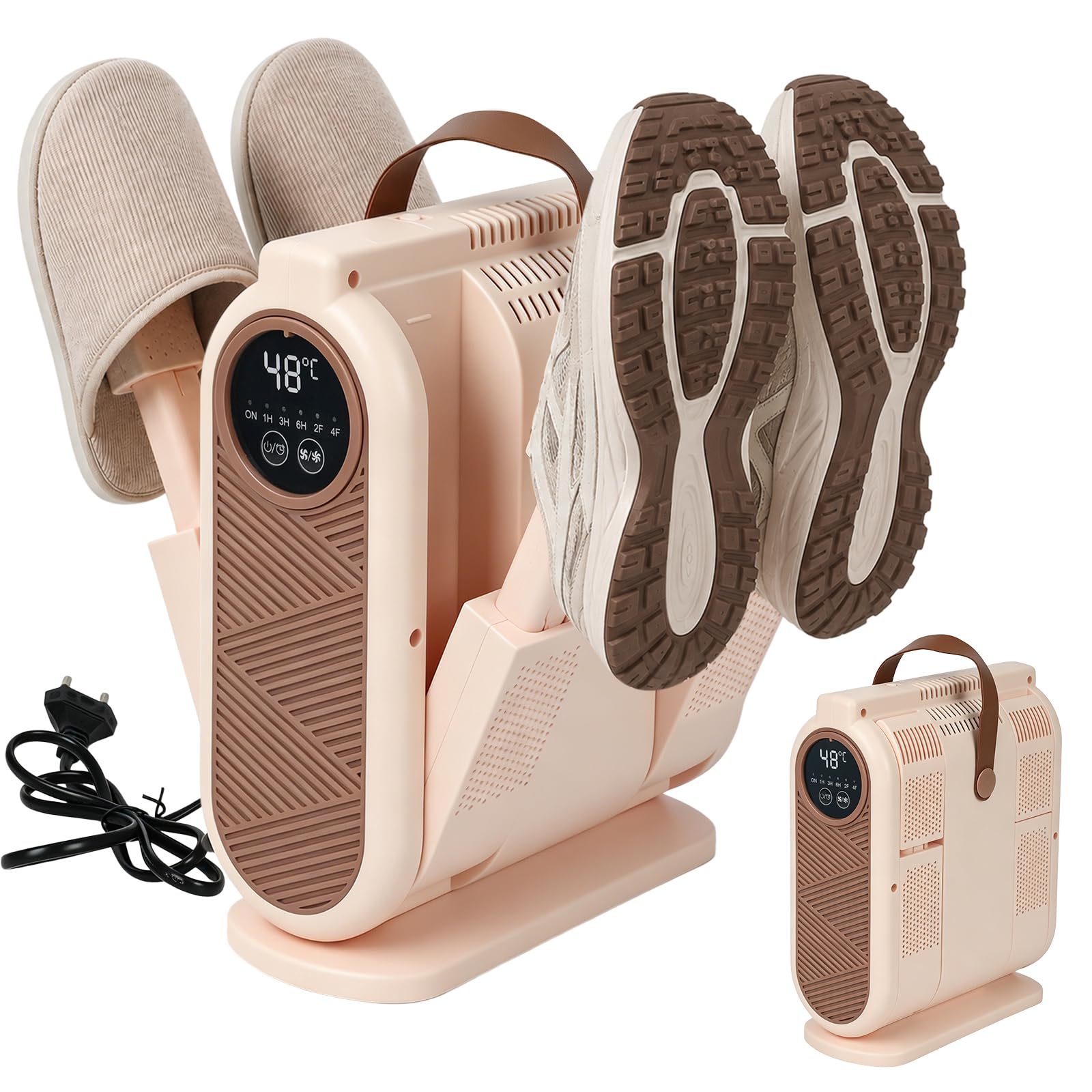 Asciugascarpe elettrico 6 in 1, con timer da 3/6/9 ore, design pieghevole, ad asciugatura rapida