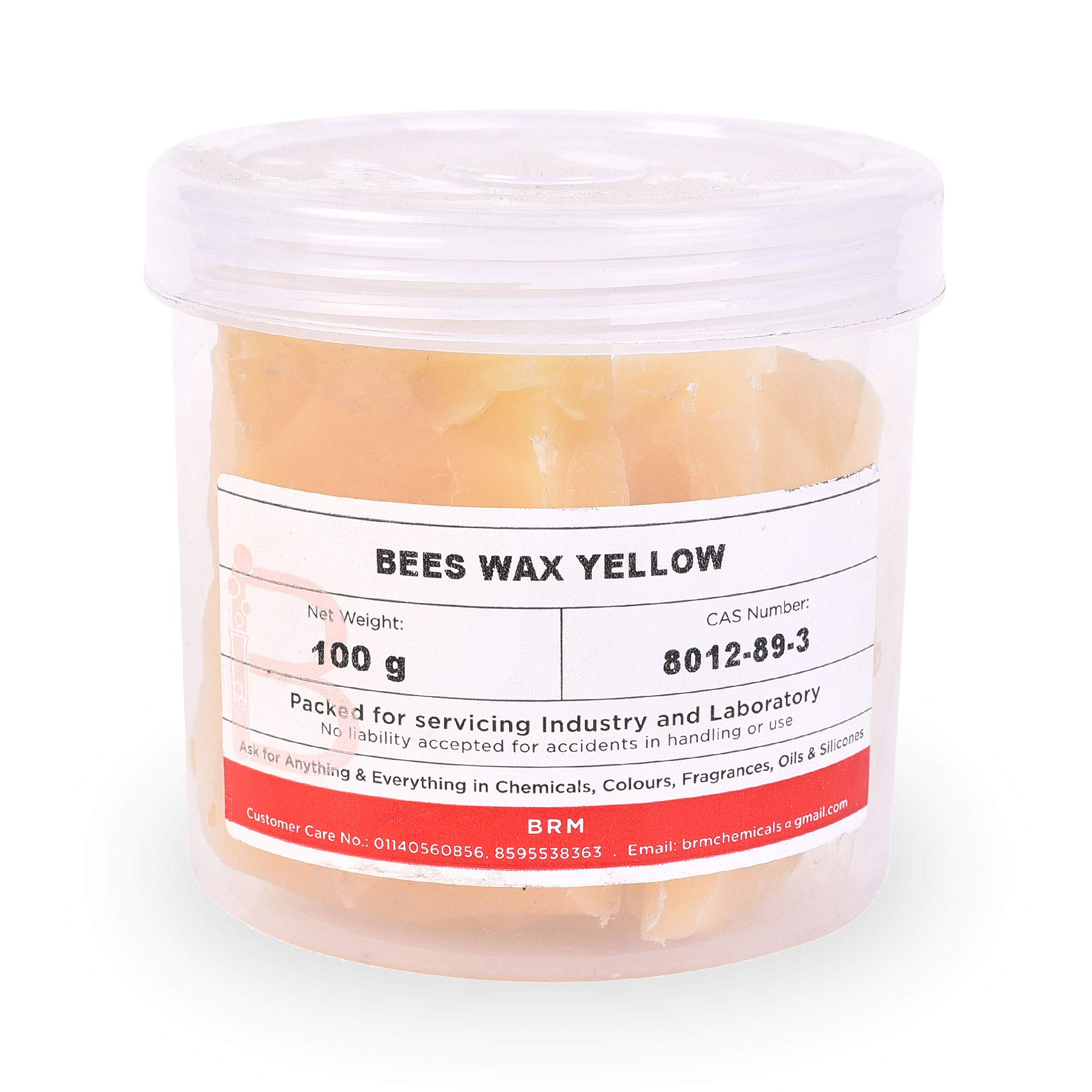 Bee’s Wax Yellow - 100 Grams For Lip Balms, Creams, Body Lotion - DIY Beauty Products, Make Up, Cosmetics, Soap Making & Personal Care For Face, Hair, Body