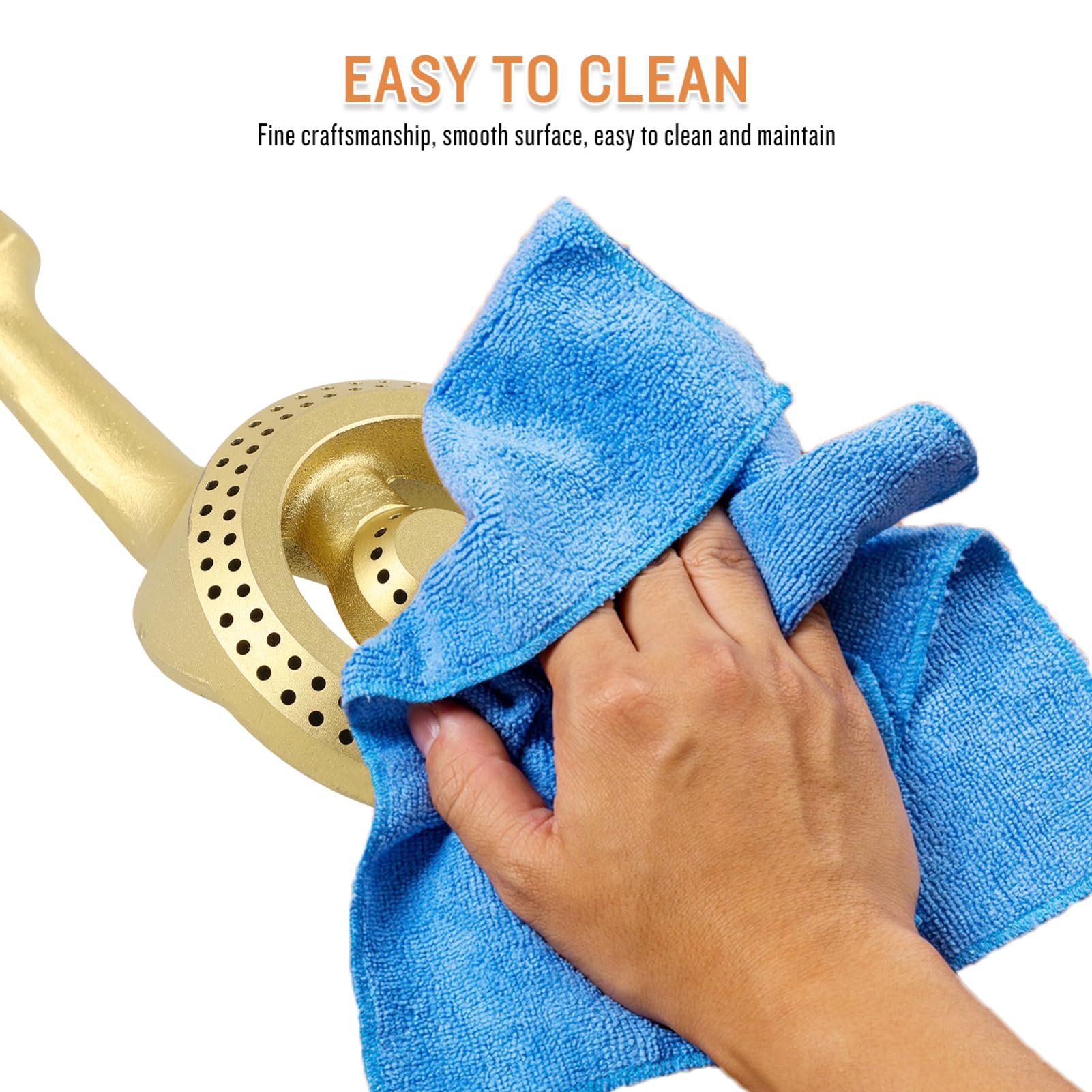 Abaodam Quemador de Gas de Hierro para Estufas Accesorio de Cocina Multiusos Diseño Resistente y Elegante Compatible con Encimeras y Instalación Dorado