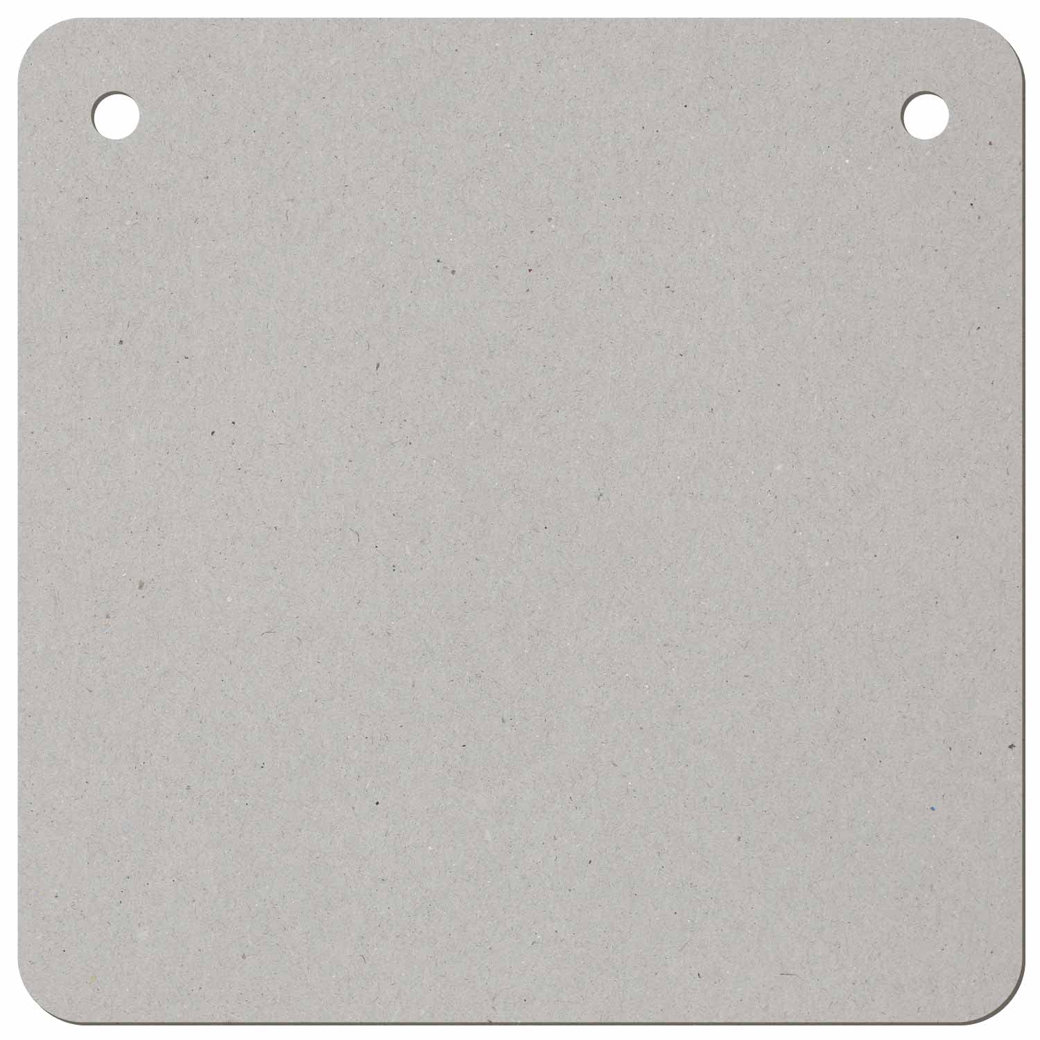 Carton carré avec coins arrondis et deux trous côte à côte - Décoration de bricolage de 3 à 50 cm - Taille : 40 cm - Lot de 10 pièces.