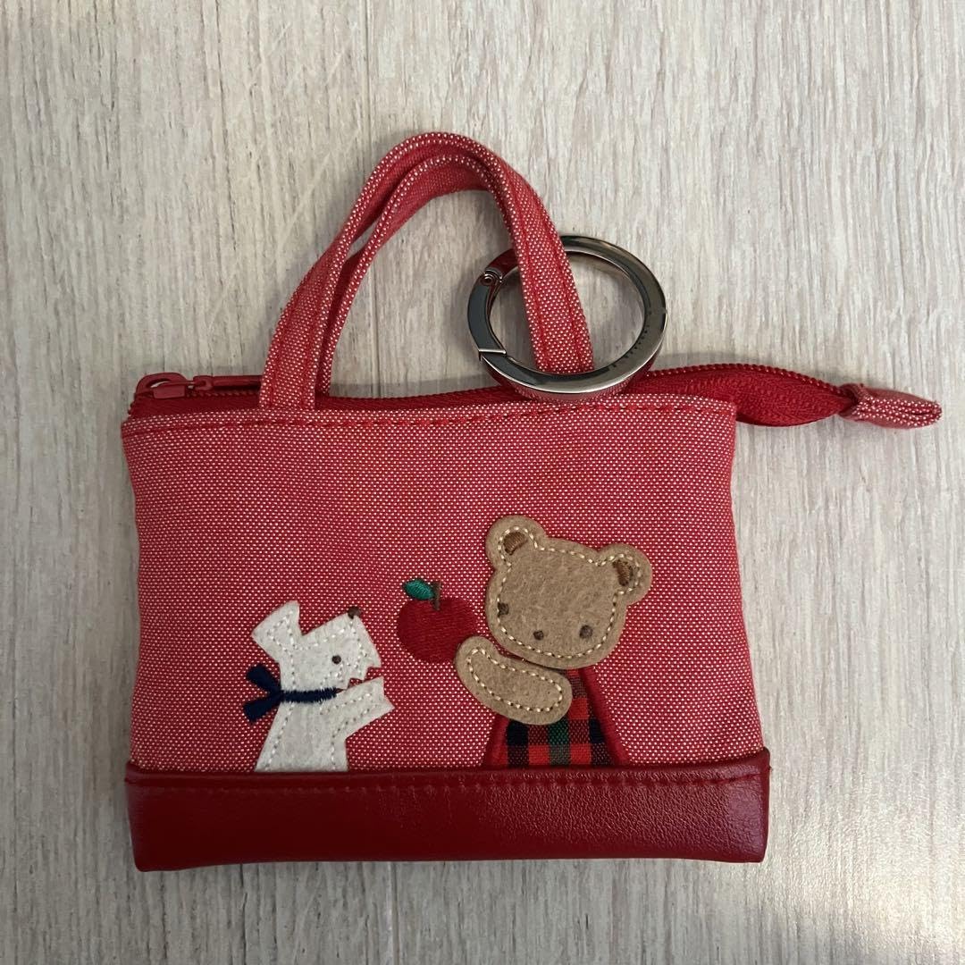 ファミリア デニムバッグ赤