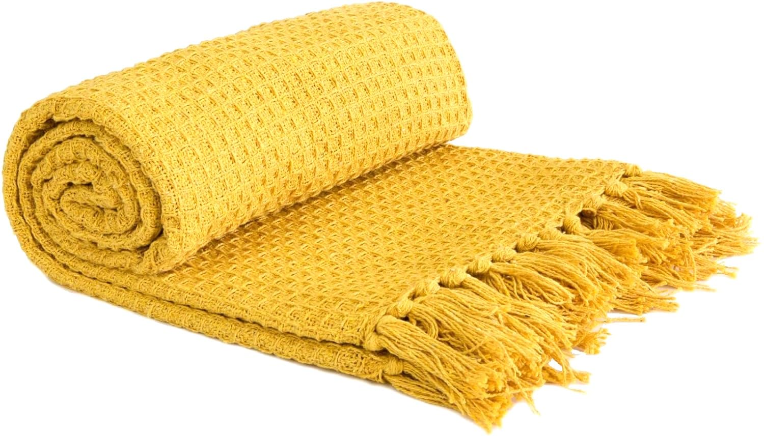 DOLCE CASA Soft Cotton Throw Blanket | Used Both Indoor and Outdoor | Blanket for Living Room, Sofa, Bed & Chair | 130x170 cm- Yellow. (B0CSFH9B9K) Amazon Price History, Amazon Price Tracker