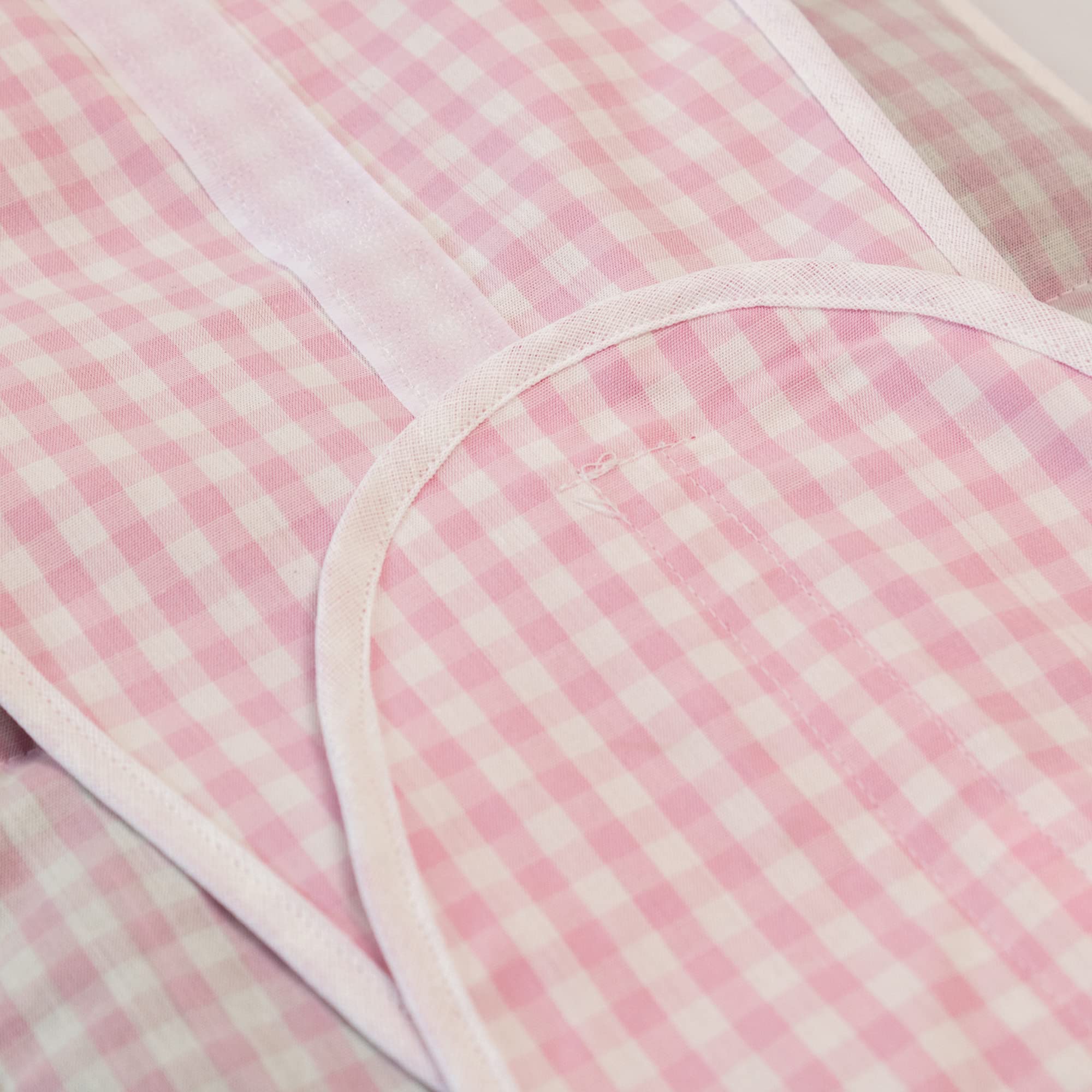 Wärmegürtel Kirschkernkissen. Gürtel mit Klettverschluss - ca. 135cm - 7-Kammer - Wärmekissen Rücken XXL Körnerkissen - Bio-Stoff rosa-weiß