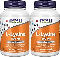 Vista 8 de NOW - Suplementos alimenticios, L-lisina (clorhidrato de lisina) 500 mg, aminoácido, 100 cápsulas veganas