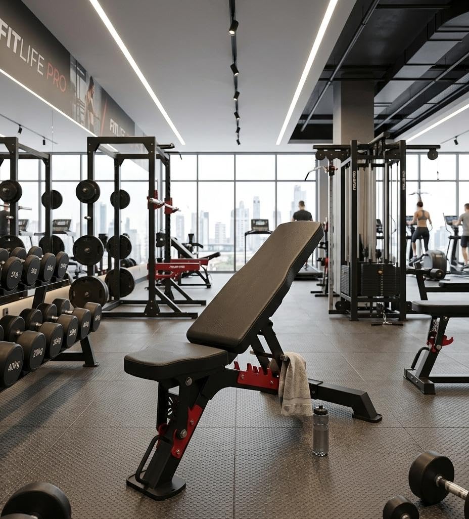 Banco Ajustável HM39 para Musculação | Inclinação Ajustável, Uso em Academia