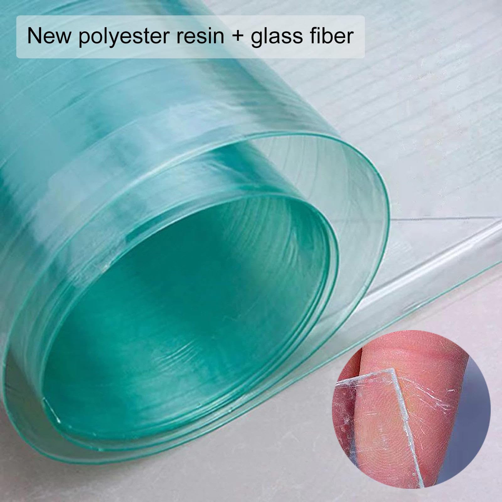 Planchas De Policarbonato Para Tejados,Lámina Para Techos Transparentes Para Invernaderos,Planchas De Fibra De Vidrio De 0,8mm,Paneles Aislantes Para Tejados,Resistentes a La Intemperie,W×L-20×118in