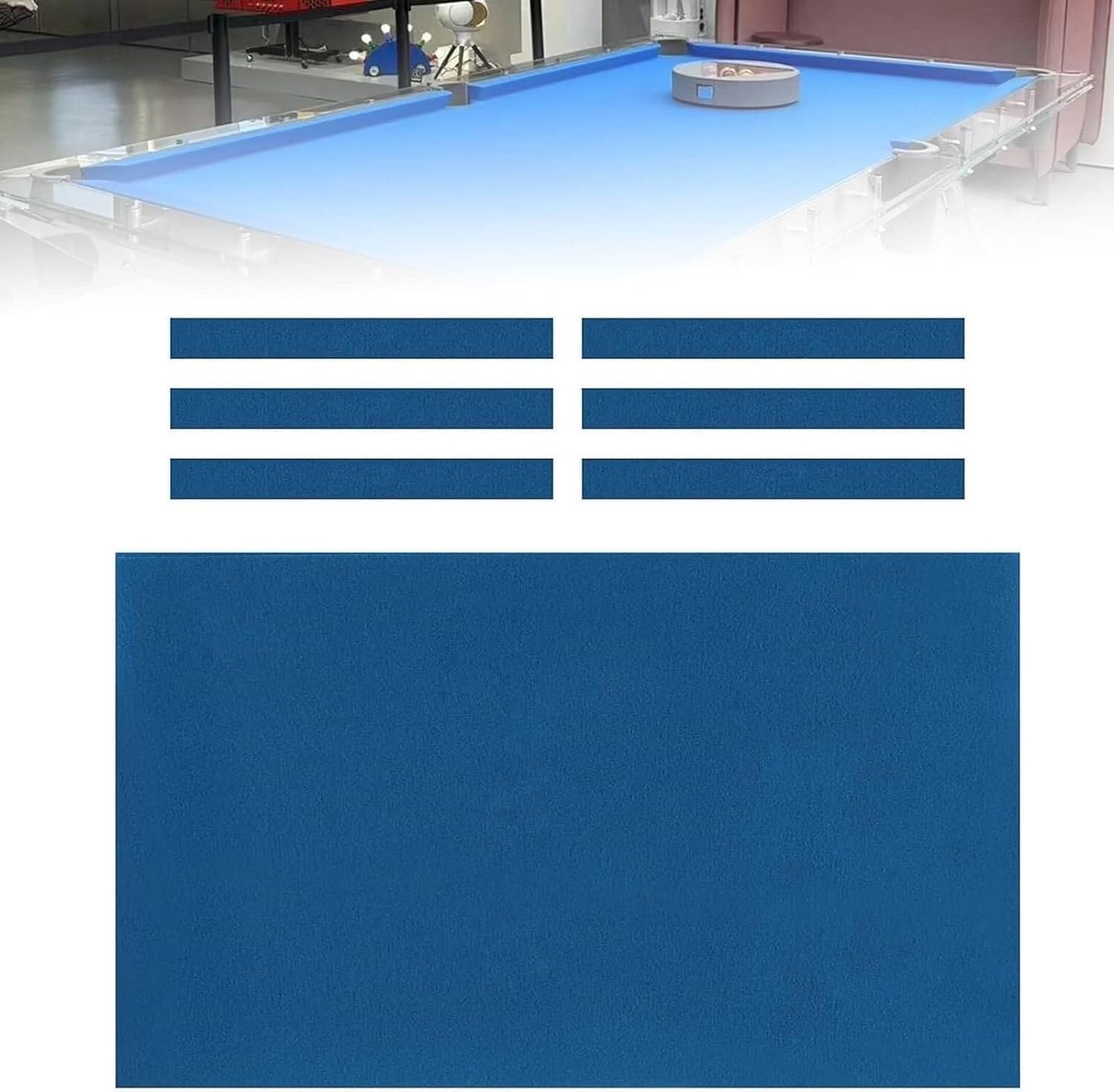 Poolbillard Tuch Billardtisch Bezug 7ft 8ft 9ft Strapazierfähiges Billardtuch Professionelles Billiards Cloth Snookertisch Tuch Wasserabweisendes Antistatisches Billard Filz Billard Zubehör(7FT)
