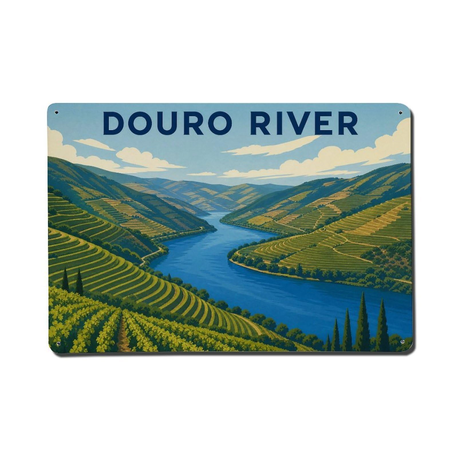 Metal Tin Sign Vintage Travel Portugal Douro