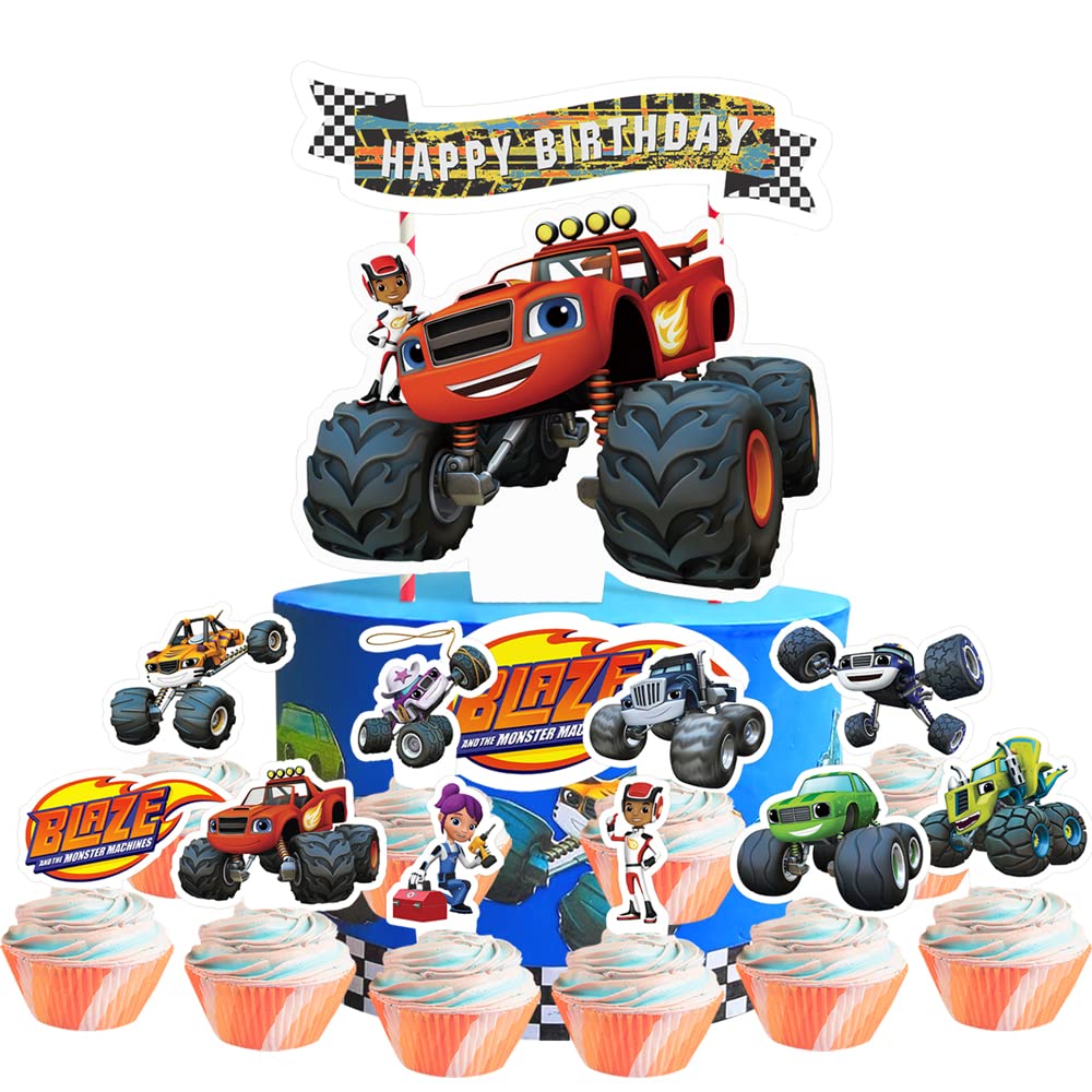 Buy Party Supplies For Blaze And Monster Machines Cake Topper Cupcake 