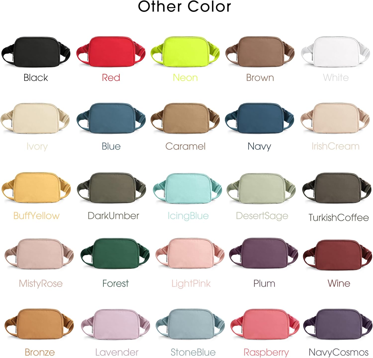 ODODOS Unisex Mini Belt Bag with Adjustable Strap Small Fanny Pack for Workout Running Traveling Hiking, Neon - Image 7