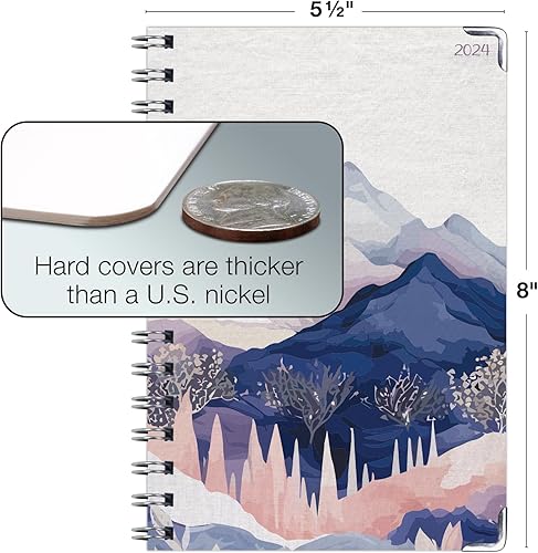 Miniatura 4 de Global Printed Products, Agenda 2024 de tapa dura (noviembre de 2023 a diciembre de 2024) Agenda diaria, semanal, mensual y anual, de 5.5 x 8