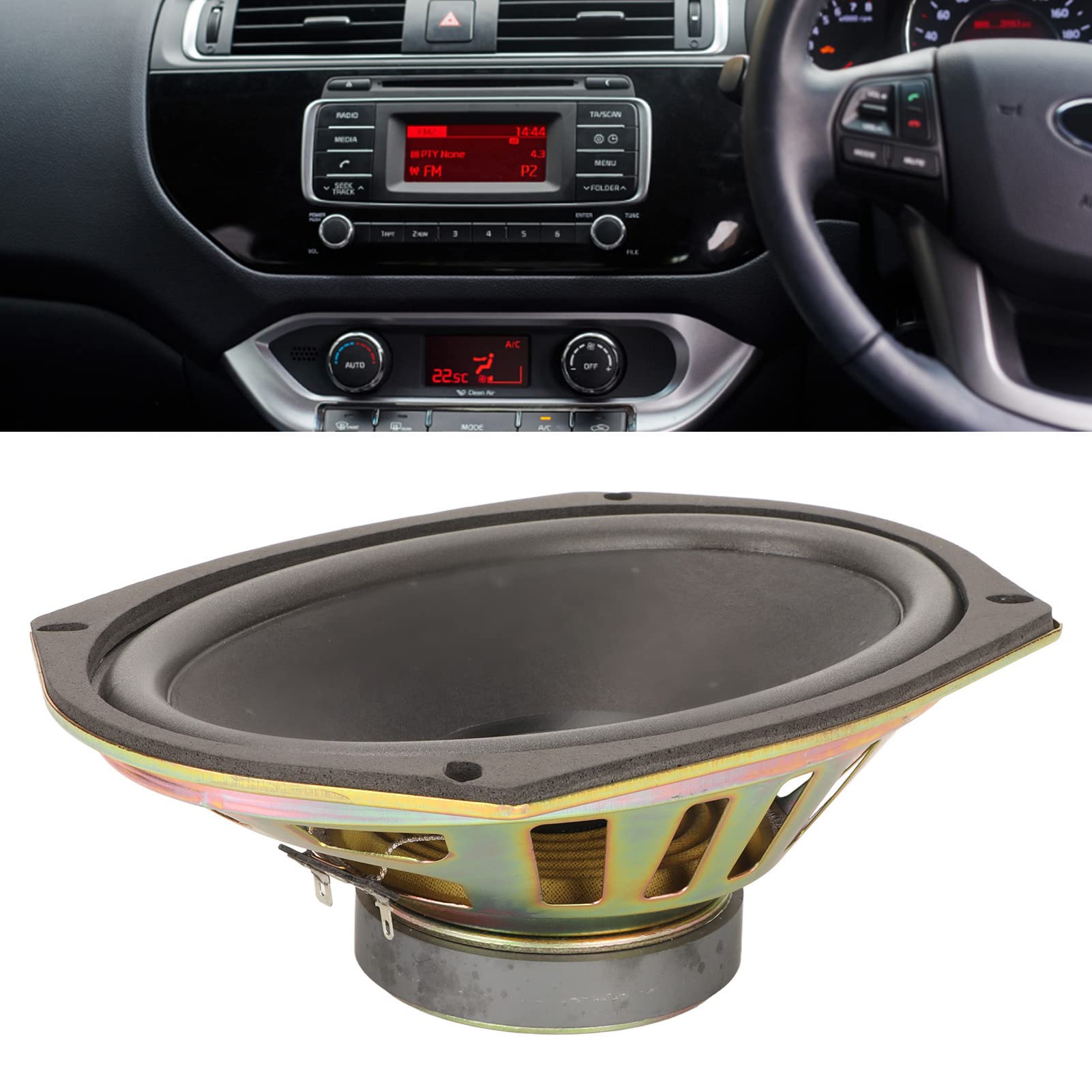 6x9 Polmone Auto Altoparlante Coassiale, Altoparlanti per Auto da 600 W con Riduzione della Distorsione, Frequenza Media 60 Hz–20 kHz, per Modifica Auto, Nero