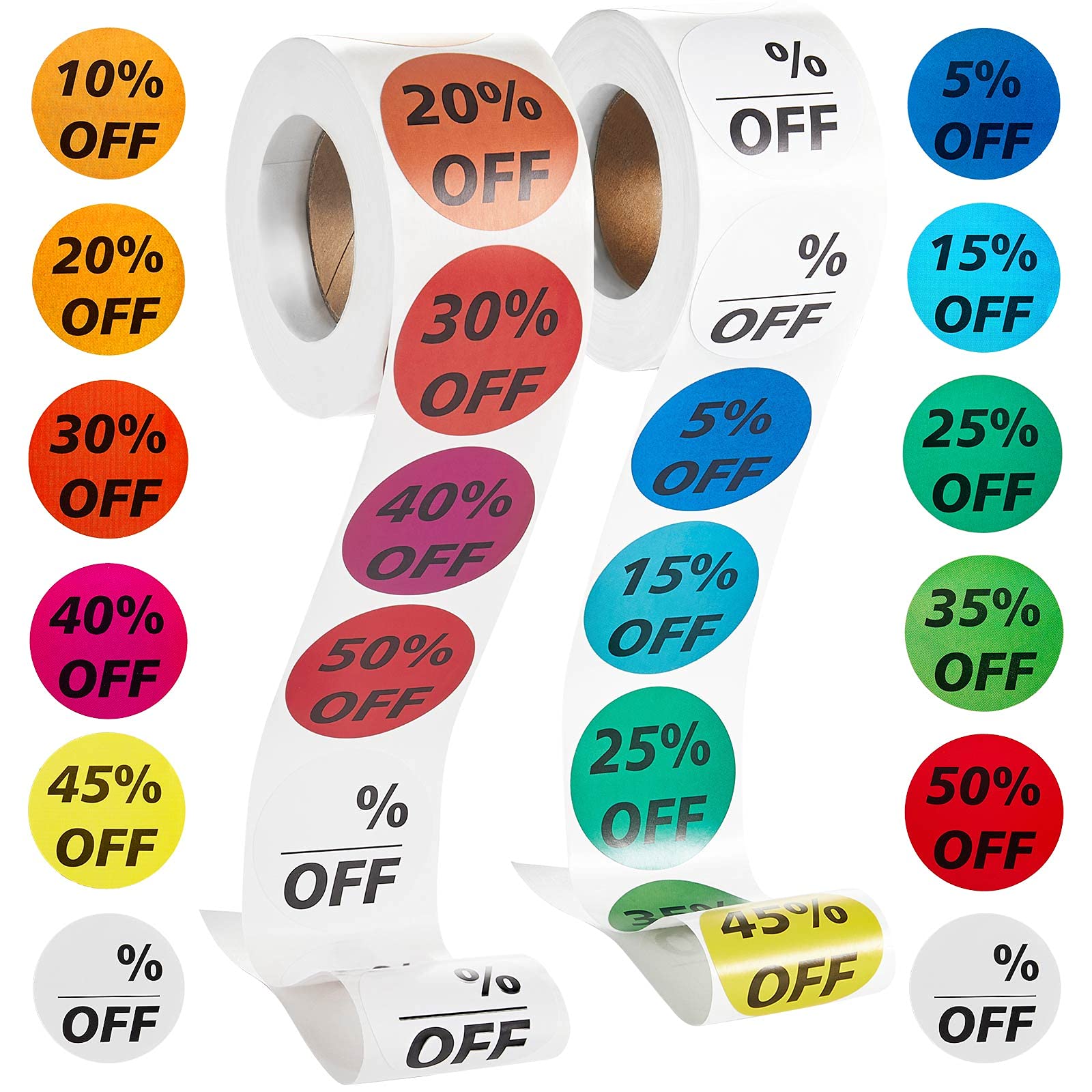 Percent Off Stickers For Retail 1000 Pieces Inch Desertcart