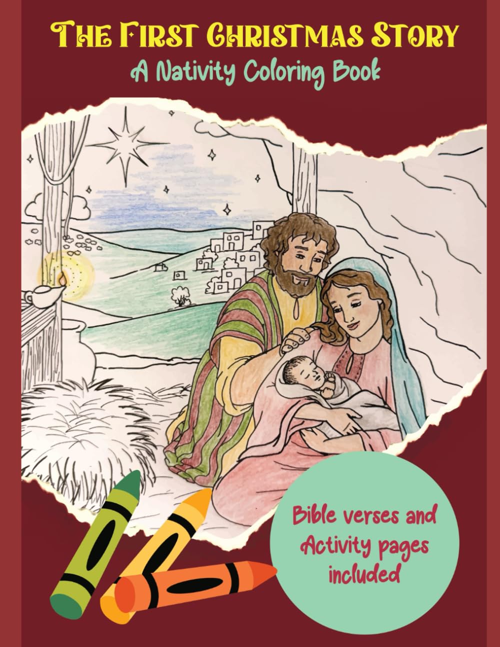 The First Christmas Story: A Nativity Coloring Book