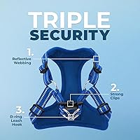 Vista 2 de Best Pet Supplies Voyager Adjustable Step-in Flex Breathable Mesh Dog Harness for Small Medium Large Dogs (Royal Blue), M Estilo 220 (beige)