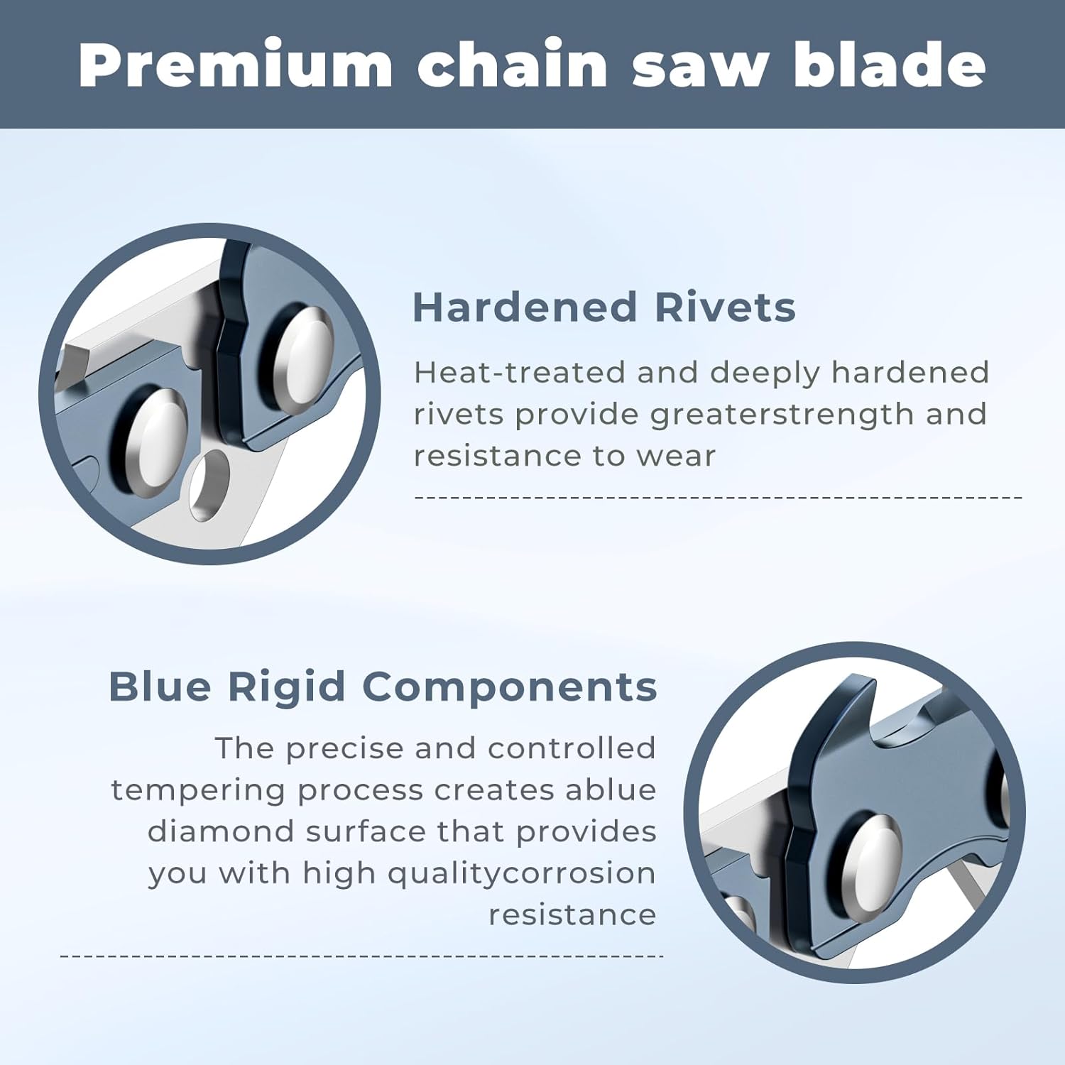26RS68 18" Chainsaw Chain Replacement for Stihl Chainsaw Models 025,MS250,MS251,3639 005 0068 Chain Saw Blade,68 Drive Links 0.063" Gauge 0.325" LP Pitch (3 Pack)