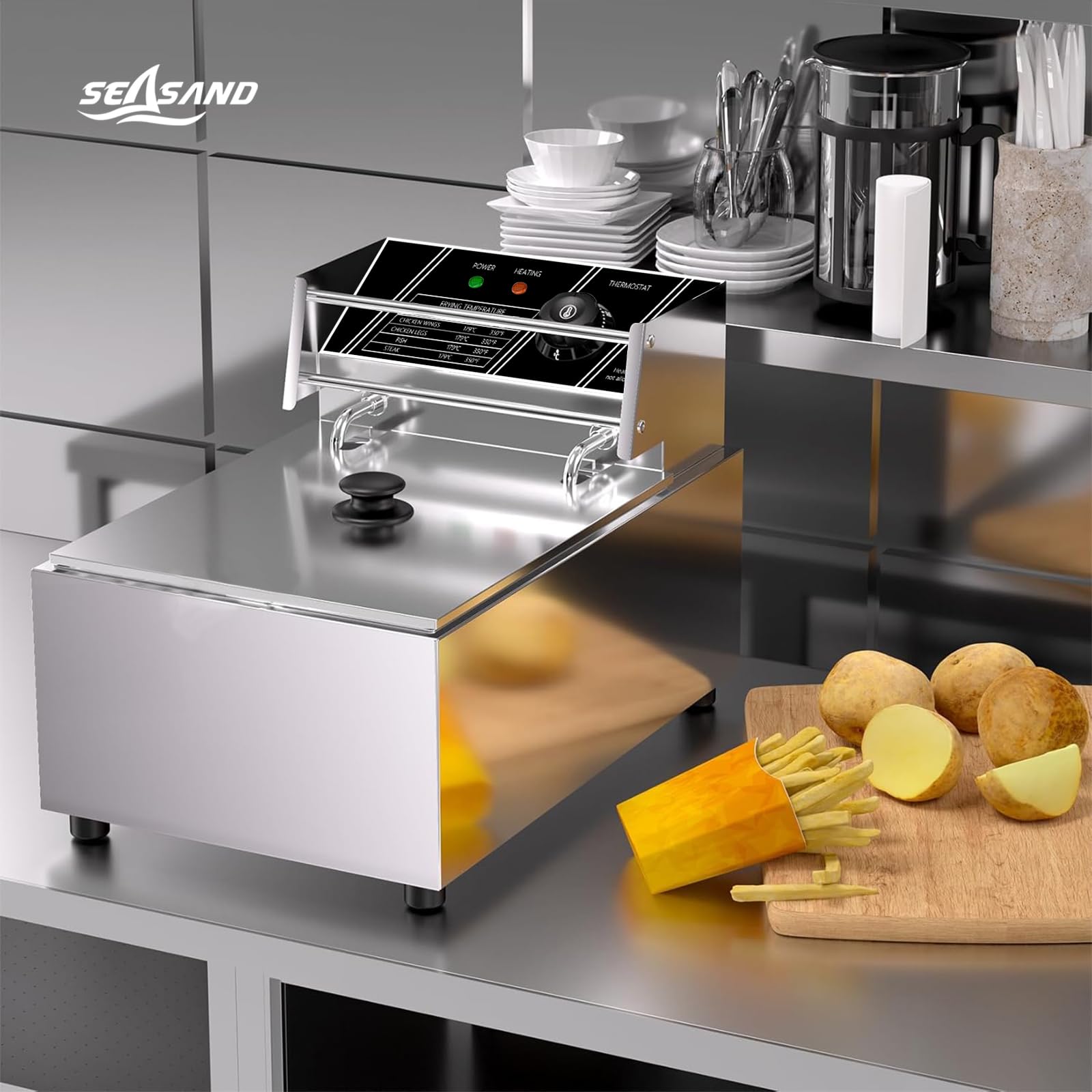 電気フライヤー 6L 業務用 家庭用 卓上フライヤー 省エネ ステンレス鋼 Amazon.co.jp: SEASAND 電気フライヤー 6L 業務用 家庭用 卓上