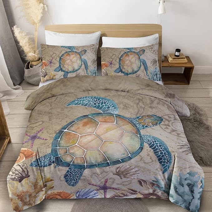 Sleepwish Turtle Bedding Sets Sea Turtle Duvet Cover Twin