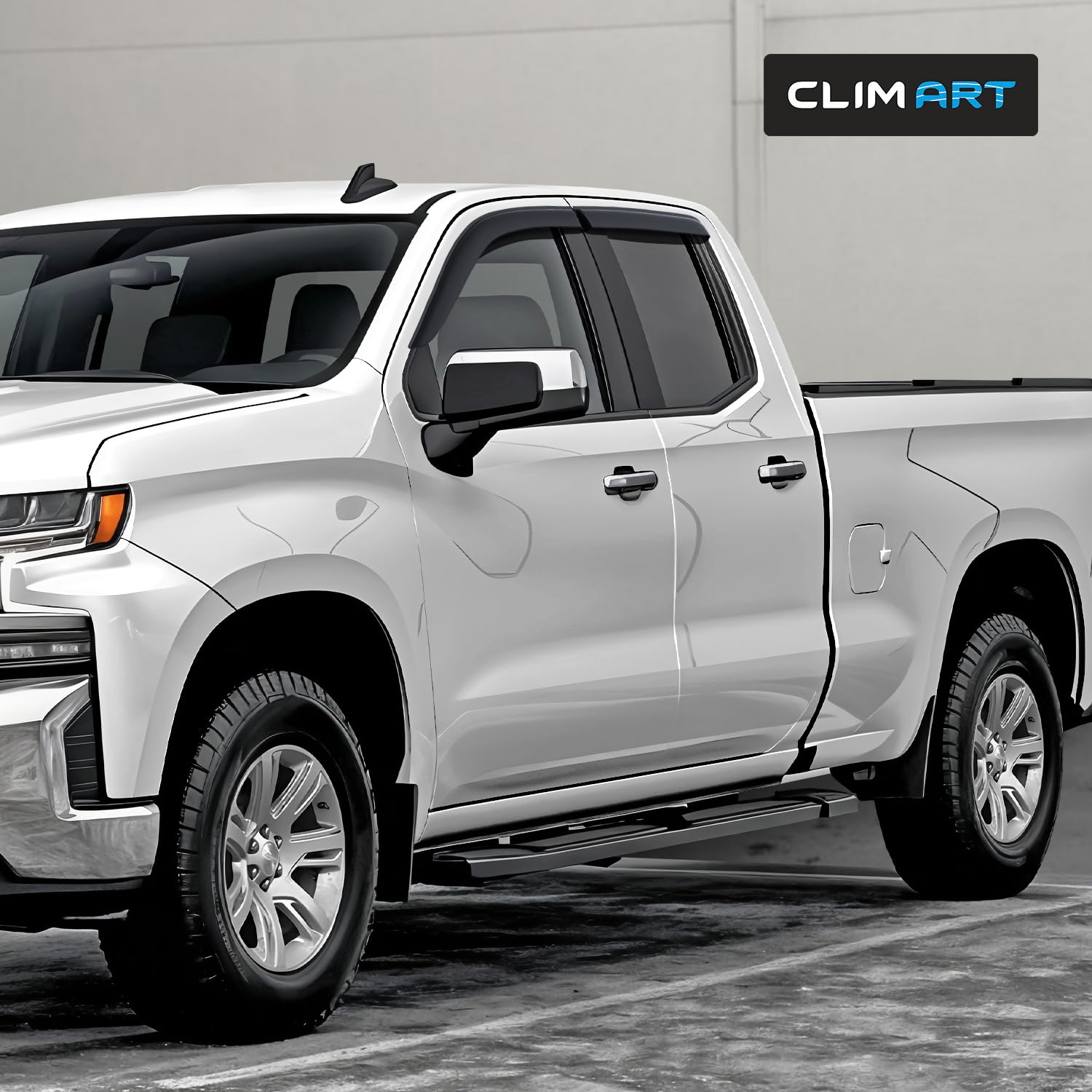 For 2020 & Up GMC Sierra 2500HD 3500 Crew Cab Smoke Window Visor Sun Rain Guard - View #5