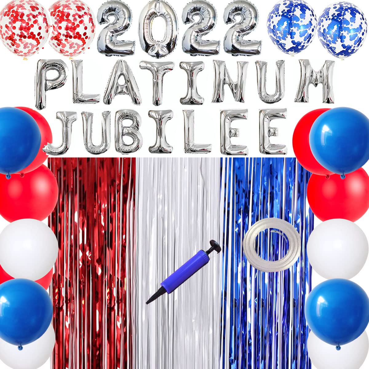 Buy ZSNICE 2022 Platinum Jubilee Party Decorations Set Balloon , 21 pcs