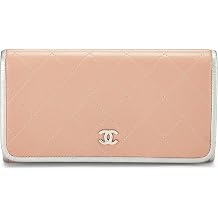 Pre-loved Pink & Silver Lambskin Long Wallet, Pink