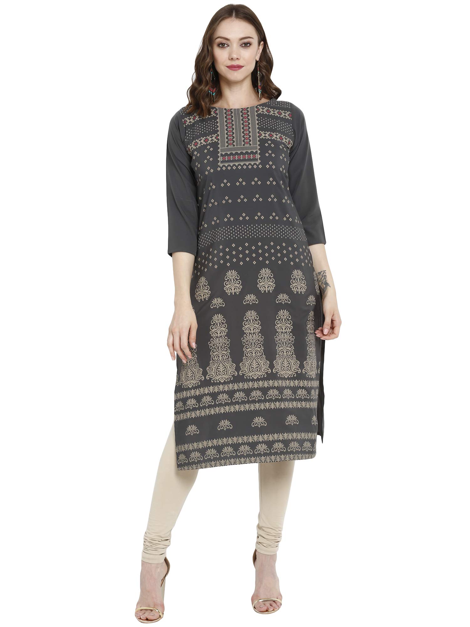 AhalyaaWomen's Crepe Printed Kurti (ALKUCRPG-20022)