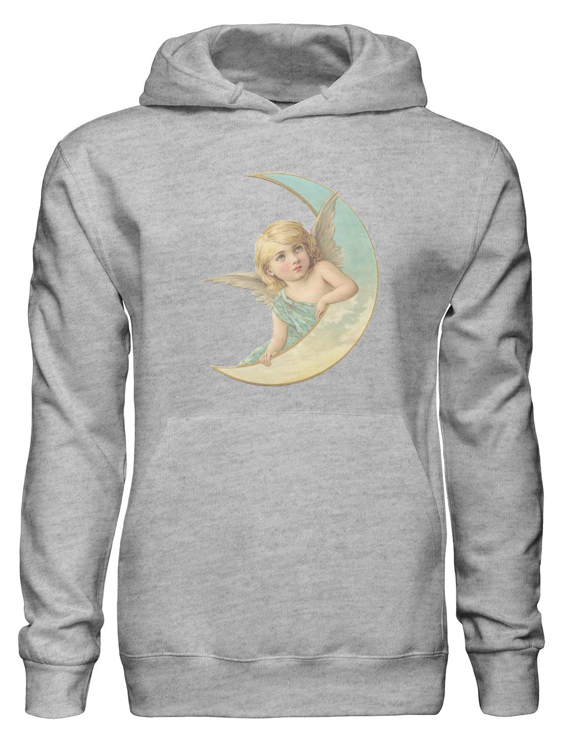 Moon Baby Angel Artwork Felpa con Cappuccio Pullover Small