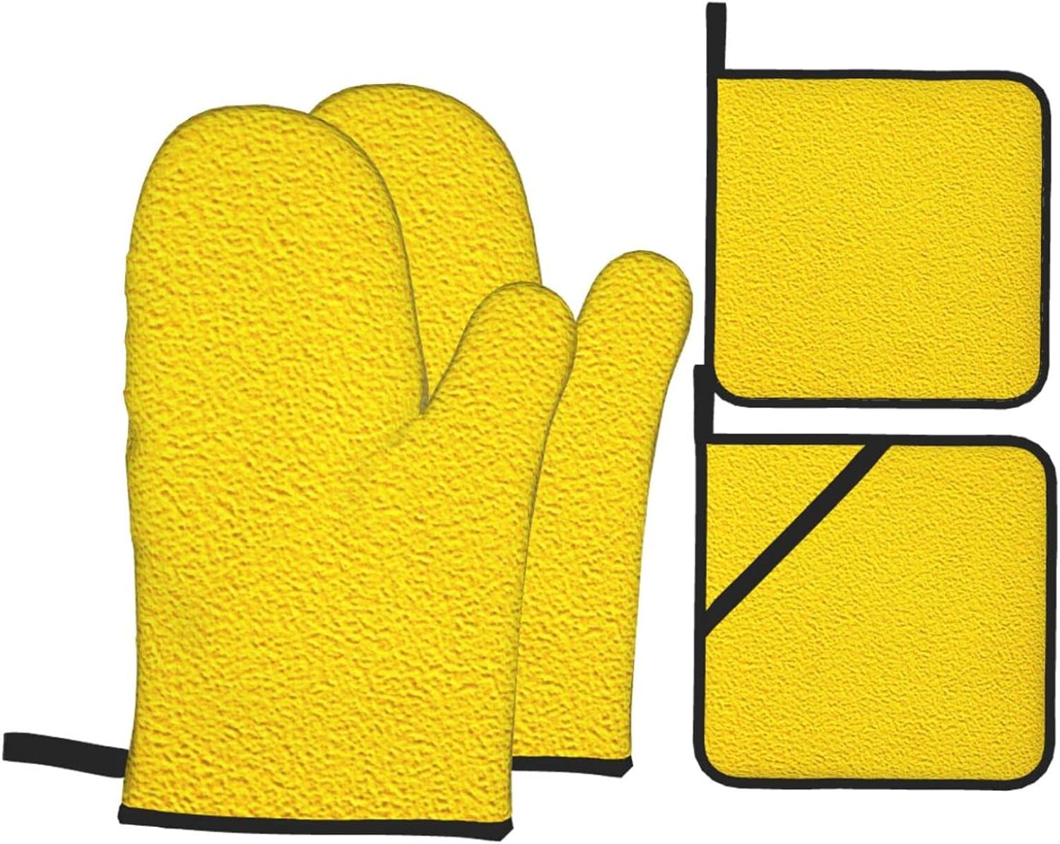 ZNDUO Oven Mitts And Pot Holders Sets, Abstract Native Folk Lines Pattern Non Slip Cooking Oven Mitt