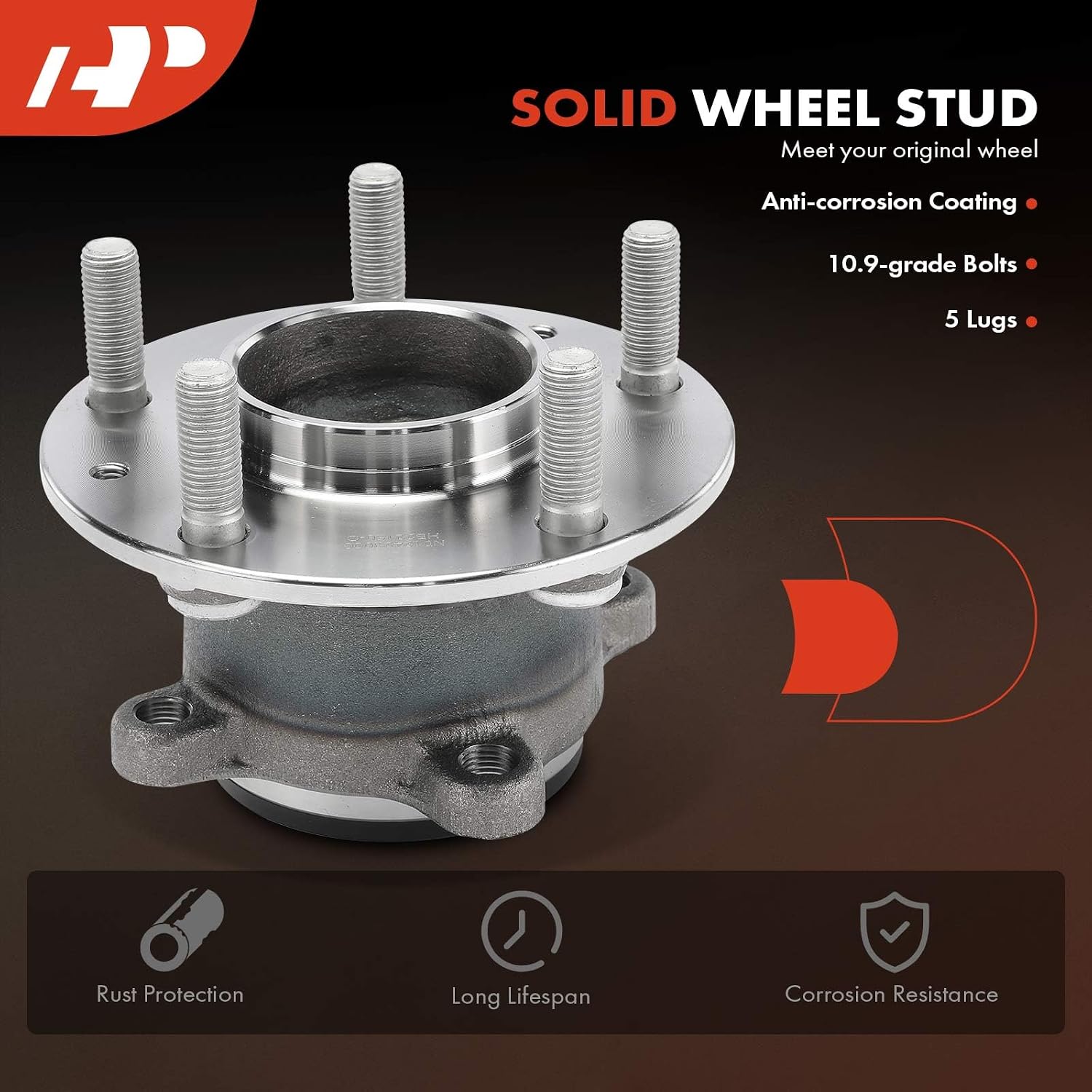 A-Premium 2 x Rear Wheel Bearing and Hub Assembly with 5-Lug Compatible with Mazda 3 2019-2023, CX-3 CX3 2020-2021, FWD