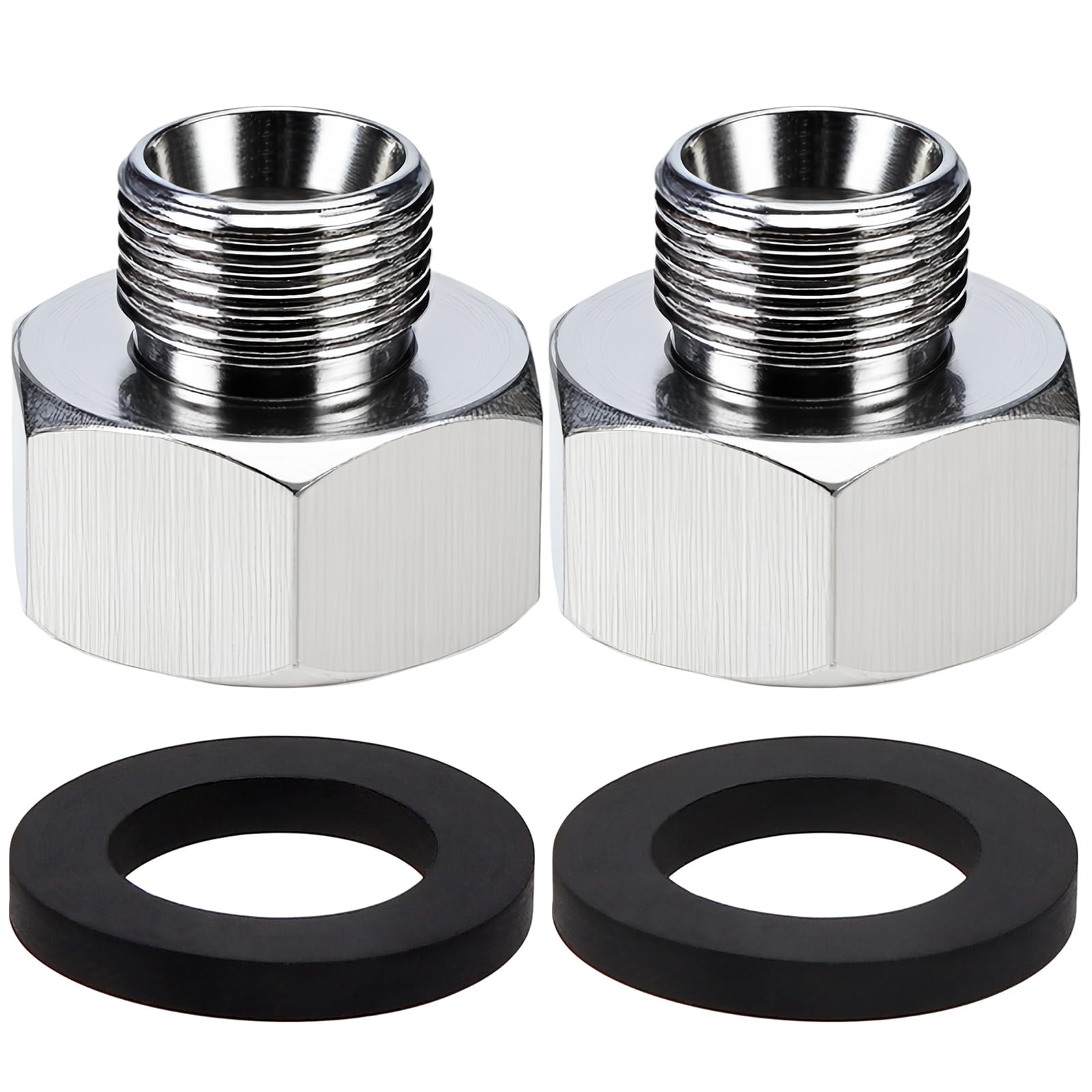 Brass Water Line Adapter - 1/2 to 3/8 Female Male -1