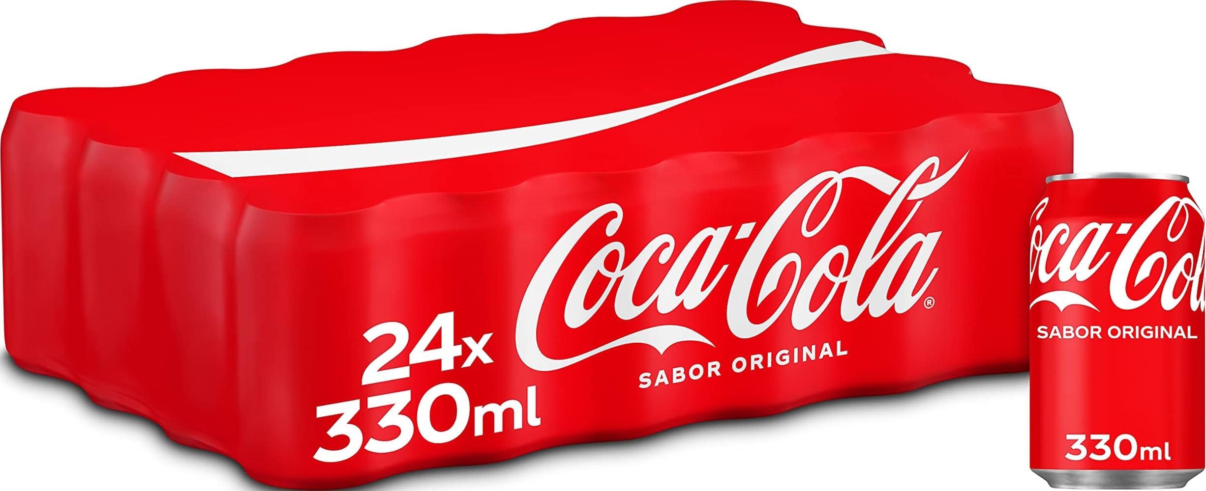 Coca-Cola Sabor Original Refresco de Cola Pack 24 x 330 ml en oferta en Amazon