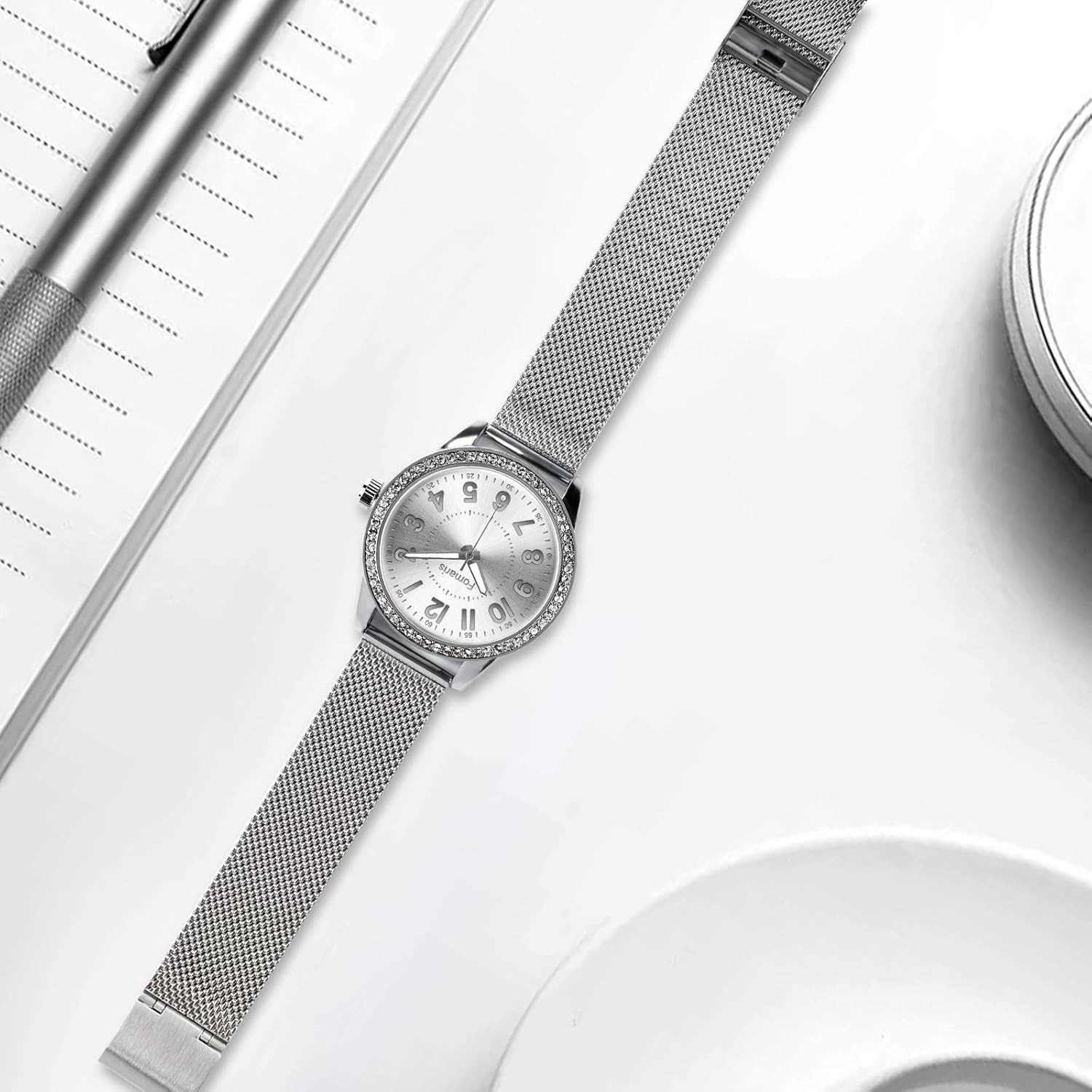 Women's Watches Ladies Quartz Wrist Watch with Luxury Pave Floating Crystal Diamonds for Women Girls 5 71I6K33nJmL. AC SL1500