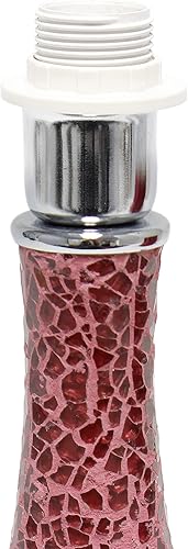 Miniatura 6 de Simple Designs LT3039-BLK - Lámpara de mesa, con pantalla de tela y base de mosaico espejado