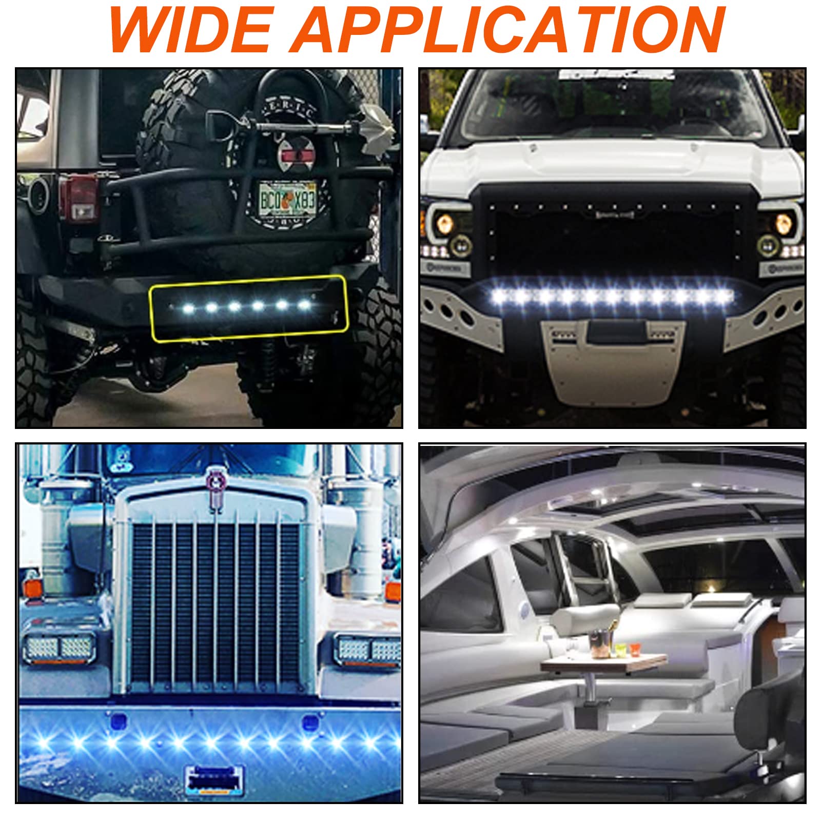 YnGia Luce Laterale Rotonda, Luce Laterale a LED per Rimorchio 12V 24V Impermeabile 6LED Indicatori di Indicatore Laterali Posteriori Anteriori Luce Rossa Luce di ingombro per Camion Rimorchio RV