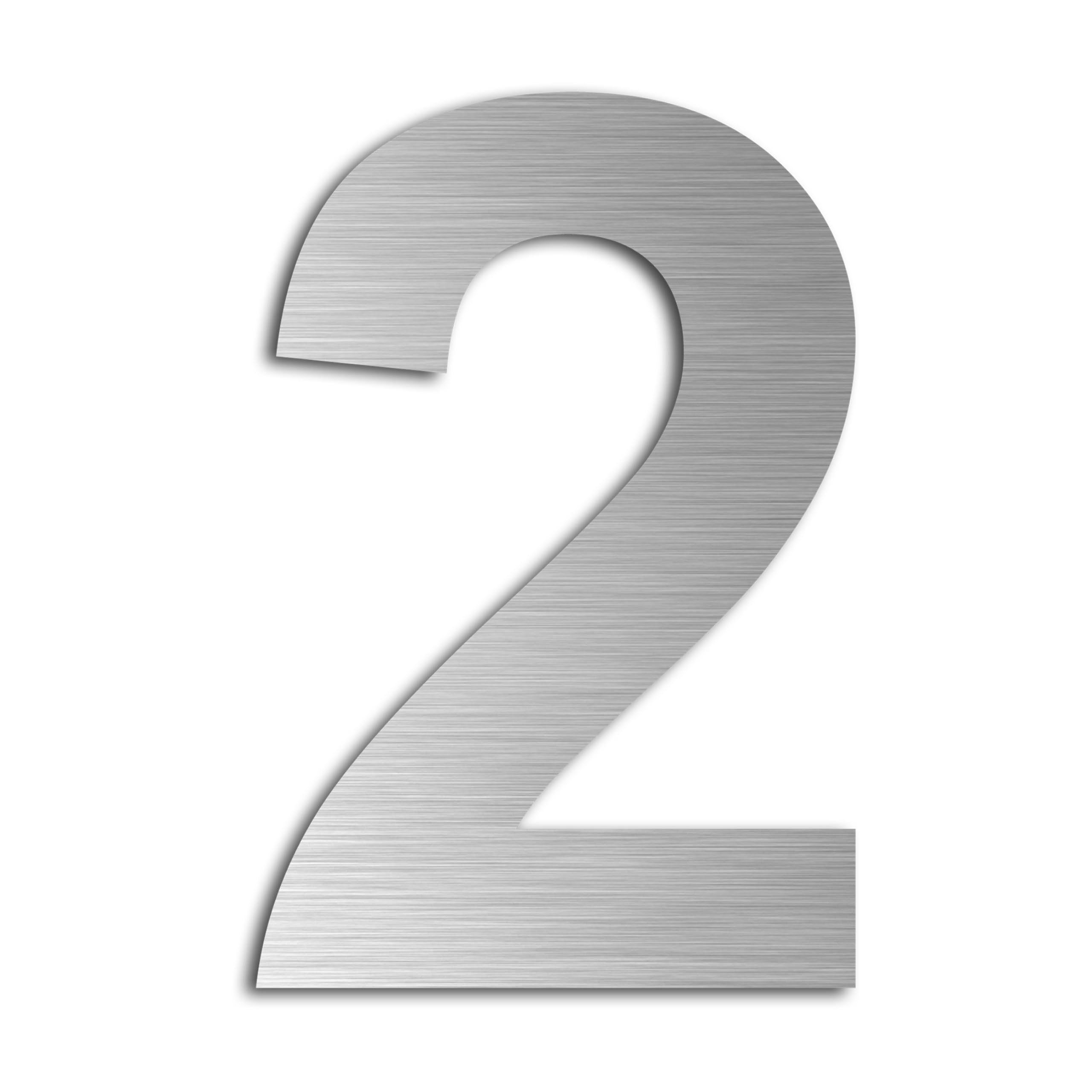 kemanli House Number 6 in Stainless Steel SUS304 House Numbers Matte Brushed Finish Weatherproof Outdoor for Door Letter Box Floating Appearance Height 152 mm (Silver 6-in-2)