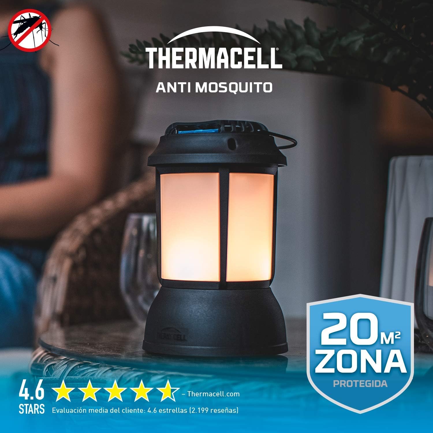 ThermaCELL ThermacellFAROL, Black I Lantern Ambient Light for Outdoors