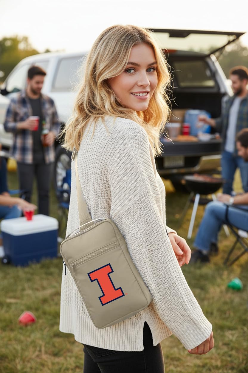 Broad Bay University of Illinois Crossbody Bag - Versatile Travel, Sports, or Gameday Bag for Illinois Illini Fans and Alumni, Men or Women