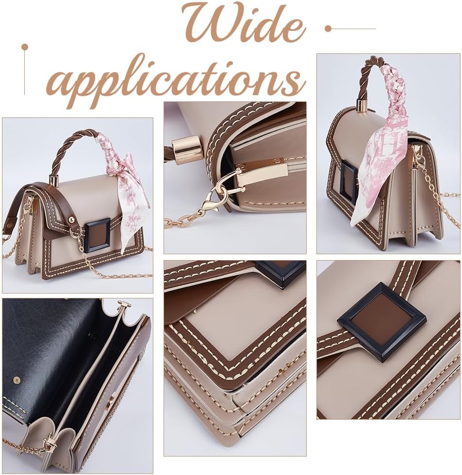WADORN DIY Women Satchel Crossbody Bag Making Kit, Imitation Leather Handmade Stitch Shoulder Bag Making Set Women Fashion Handbag Material Kit Handmade Craft Bag Making Gift, Misty Rose