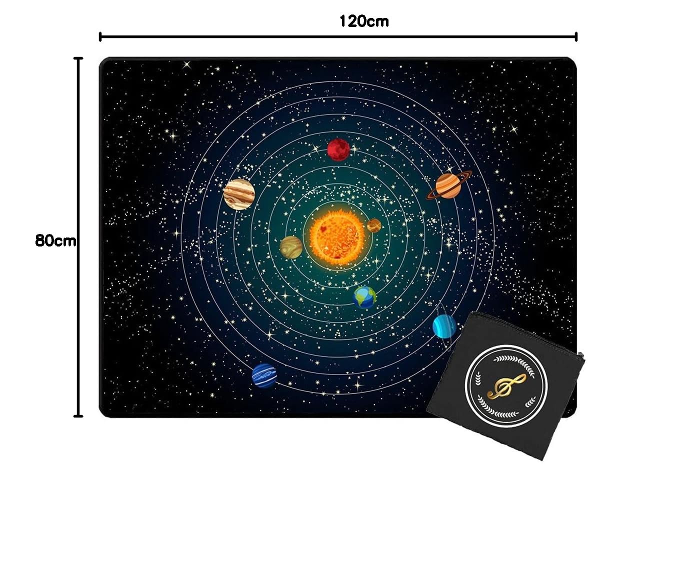 Tappeto Antiscivolo Per Batteria ZXHH - 120x80 Cm | Per Grancassa, Rullante E Drum Elettronici - Foto 2